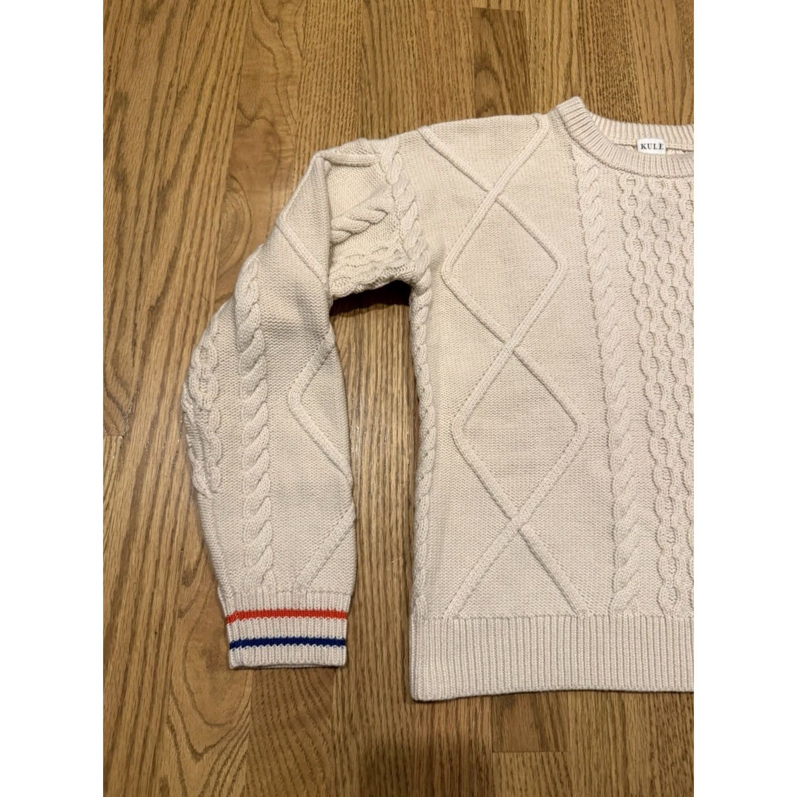 KULE Anthropologie Kule Verne Cable-Knit Sweater Women’s XS Wool Blend Cream Size XS / US 0-2 / IT 36-38 - 2 Thumbnail