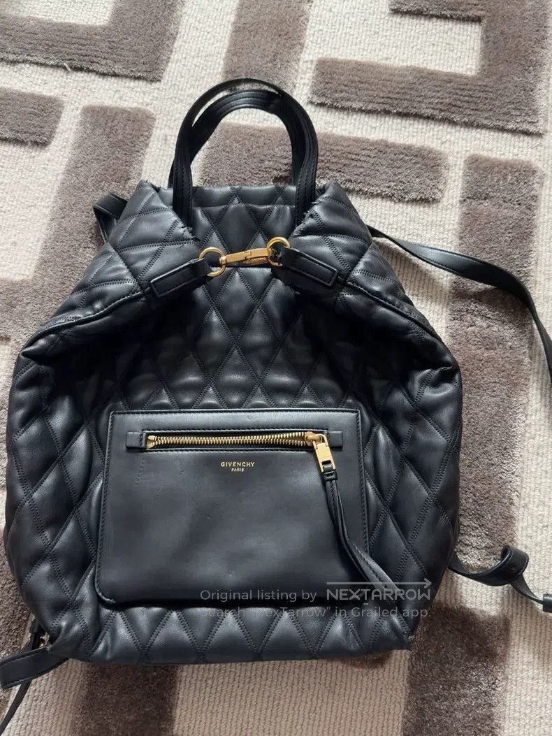 Givenchy Givenchy Black Diamond Pattern Backpack, Metal Hardware Size ONE SIZE - 7 Thumbnail