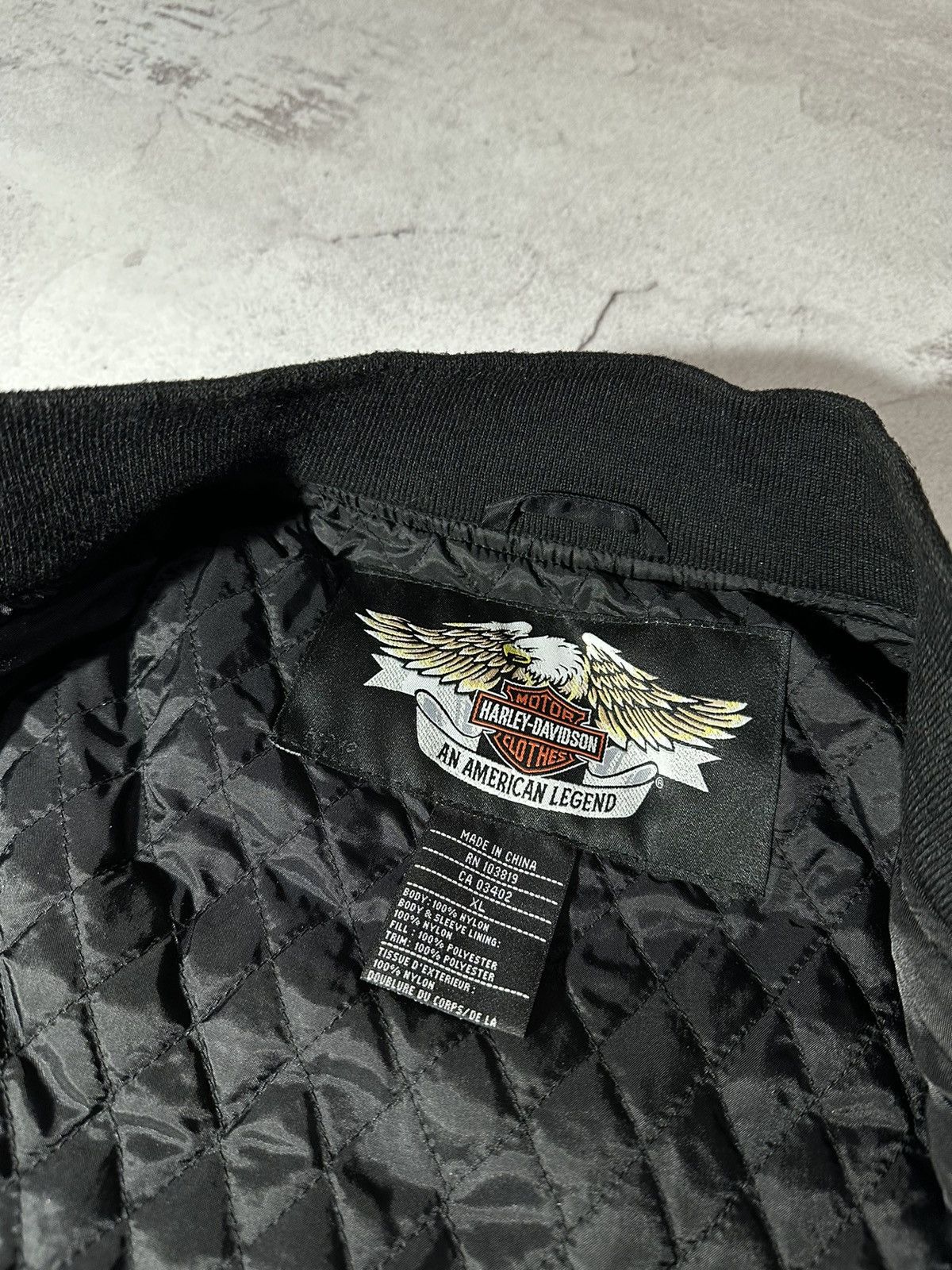 Harley Davidson × Vintage Harley Davidson vintage big logo oversized bomber jacket Size US XL / EU 56 / 4 - 6 Thumbnail