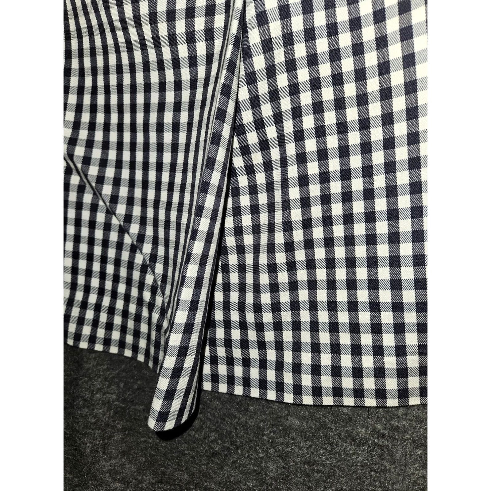Brooks Brothers VINTAGE Brooks Brothers Skirt Womens 16 Blue Gingham Knee Length Buckle Pleat Pencil Women 90s City Preppy Mens? Size 38" / US 16 / IT 52 - 5 Thumbnail