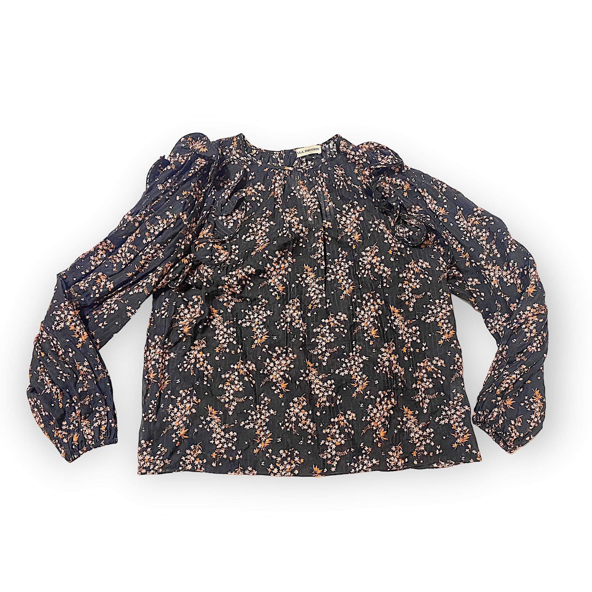 Ulla Johnson Ulla Johnson Medine Floral Balloon Sleeve Blouse, Size 2, Je Size XS / US 0-2 / IT 36-38 - 4 Thumbnail