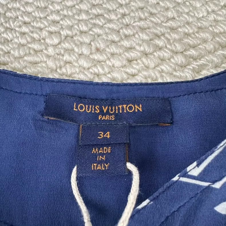 Louis Vuitton louis vuitton Letter print drawstring sleeveless A-line dr Size XXS / US 00 / IT 34 - 4 Thumbnail