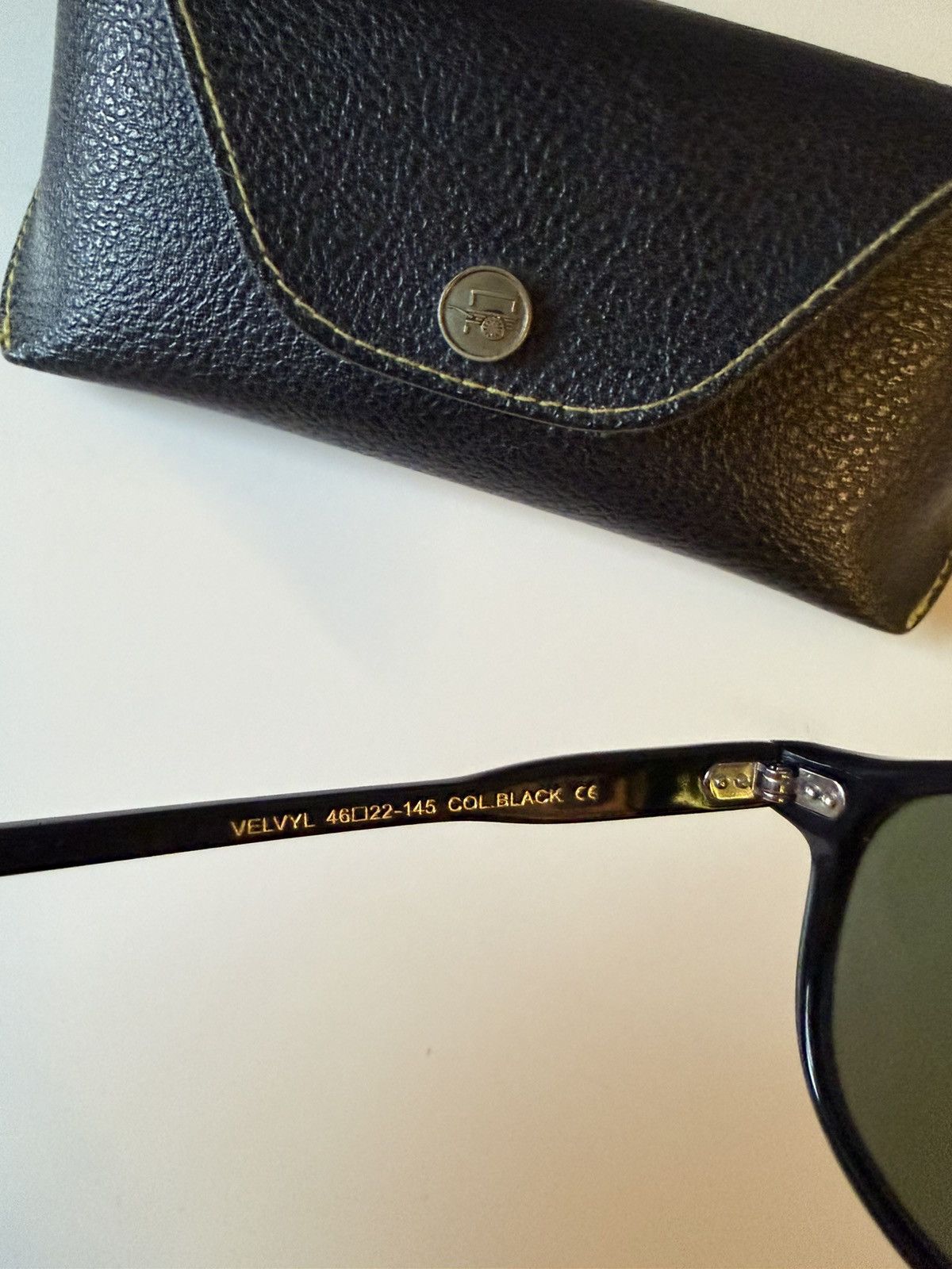 Moscot Black Tinted Round Sunglasses Size 46