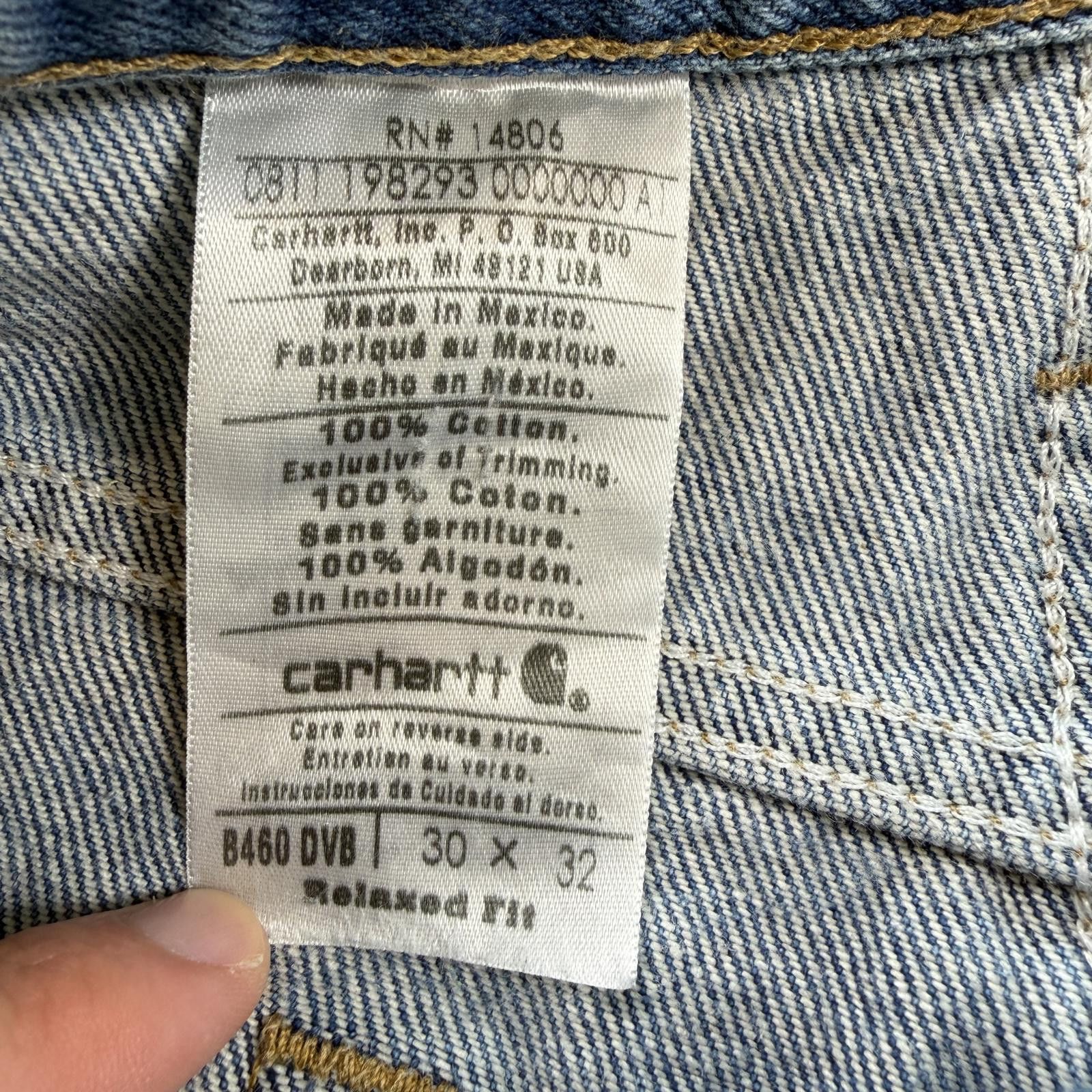 Carhartt Carhartt Relaxed Fit Denim Work Jeans 30x32 B460 DVB Paint Size US 30 / EU 46 - 5 Thumbnail