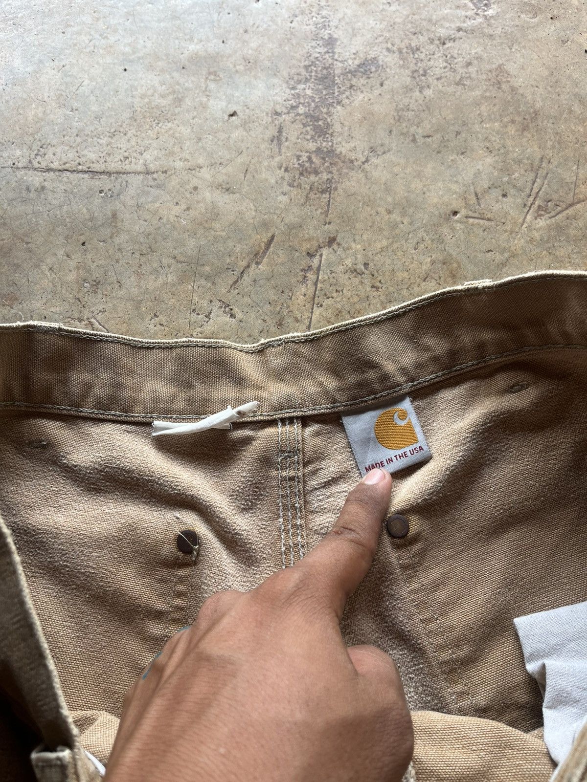 Carhartt Thrashed faded Carhartt Double Knee Cropped Distressed Size US 34 / EU 50 - 2 Thumbnail