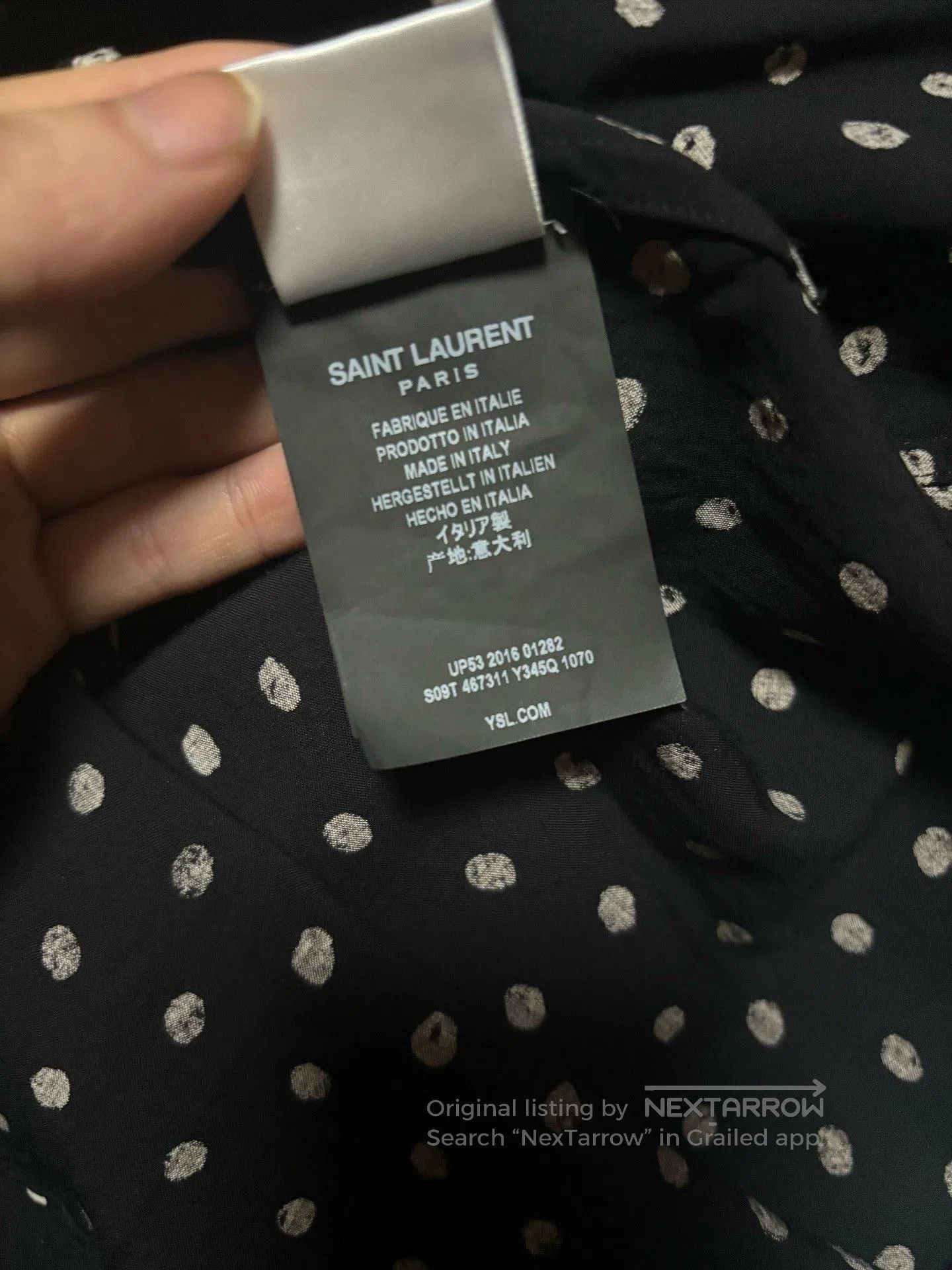 Saint Laurent Paris Saint Laurent 2017SS Polka Dot Shirt. Size US M / EU 48-50 / 2 - 6 Thumbnail