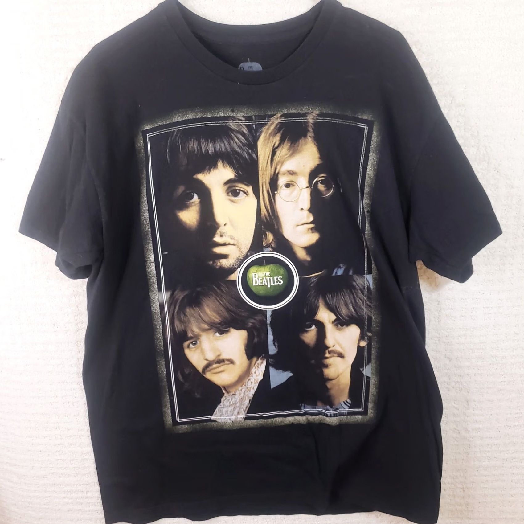 Vintage The Beatles Mens XL Black Shirt Graphic Print Crew Neck Size US XL / EU 56 / 4 - 2 Thumbnail
