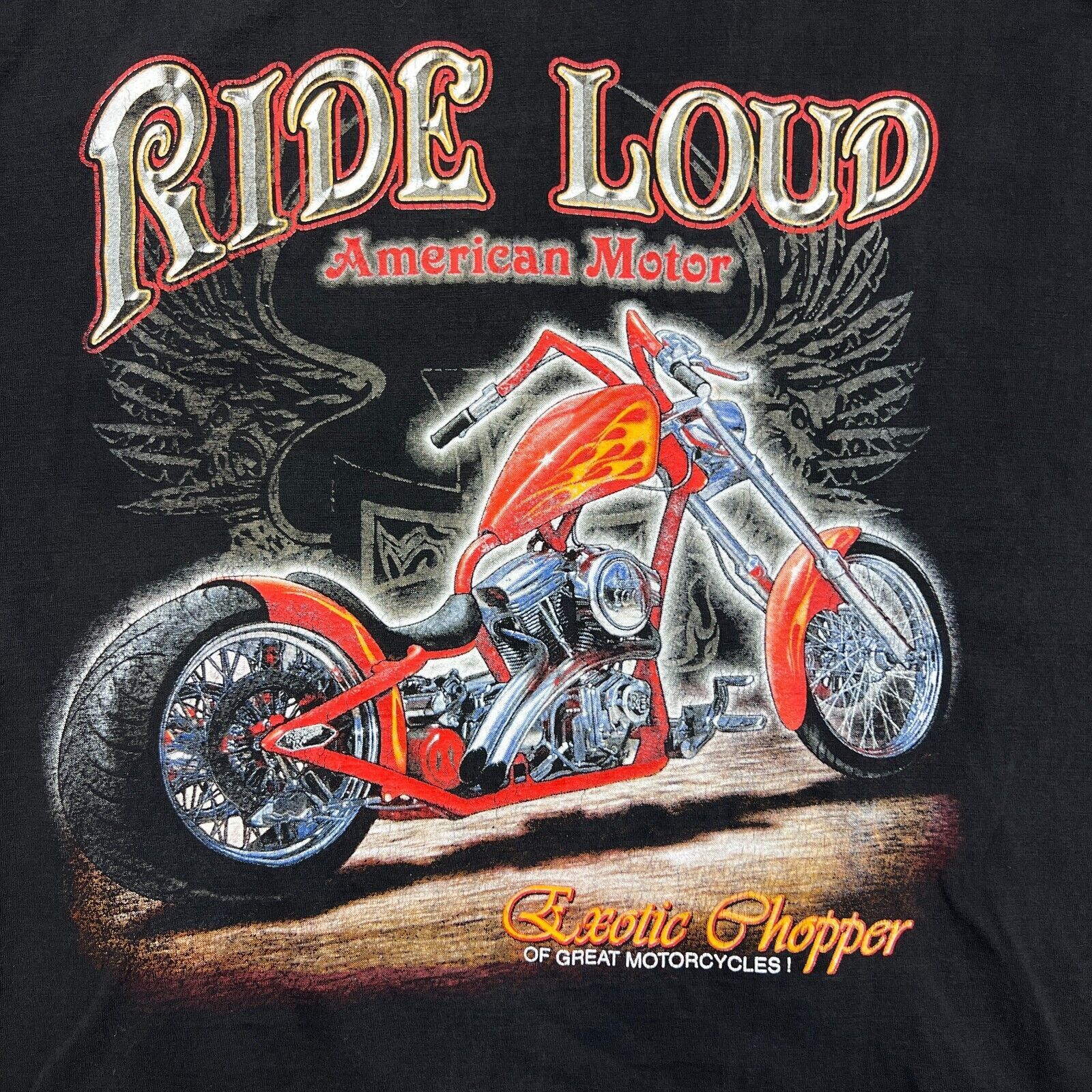 Harley Davidson × Vintage Vintage Ride Loud American Motor T Shirt Motorcycle Y2K Tee Size US XXL / EU 58 / 5 - 4 Thumbnail