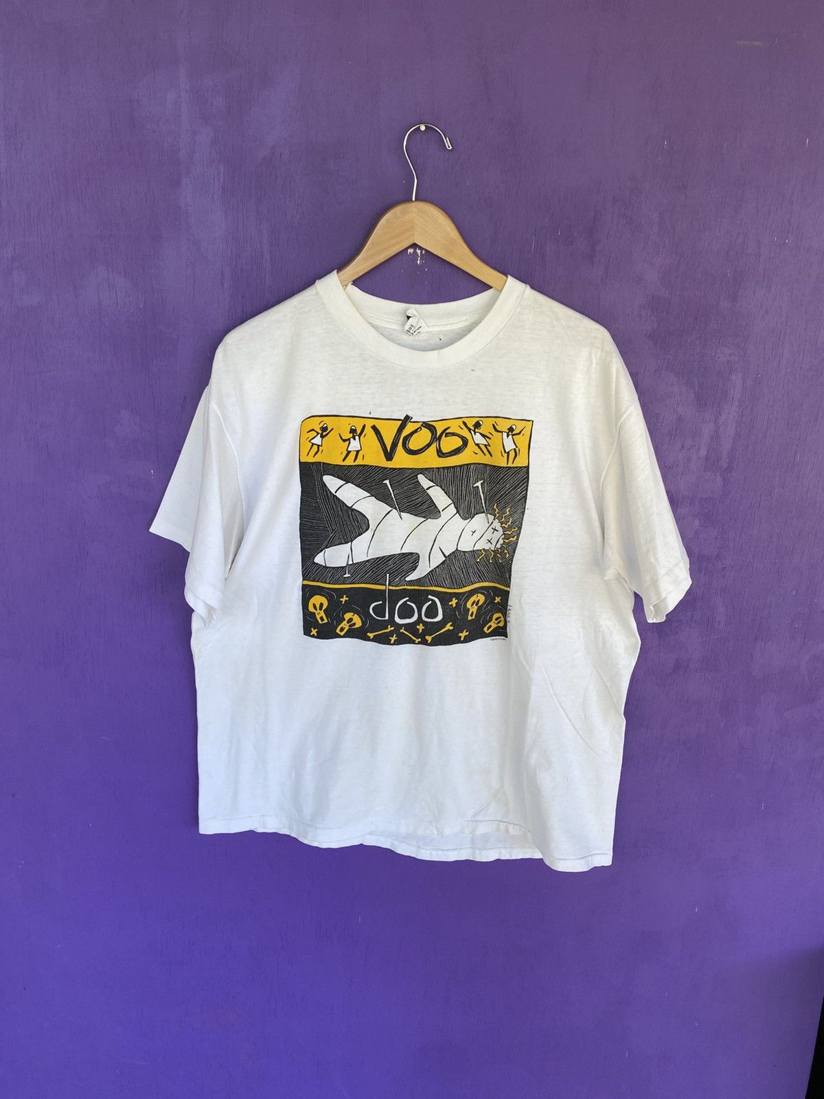 Other Vintage 90s Voodoo doll art t-shirt Size US XL / EU 56 / 4 - 1 Thumbnail