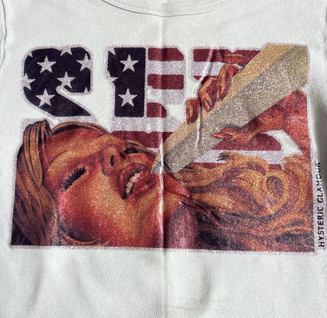 Hysteric Glamour ‼️90s‼️ Hysteric Glamour "USA" Pop Art Glitter Print Baby Tee Size US S / EU 44-46 / 1 - 3 Thumbnail
