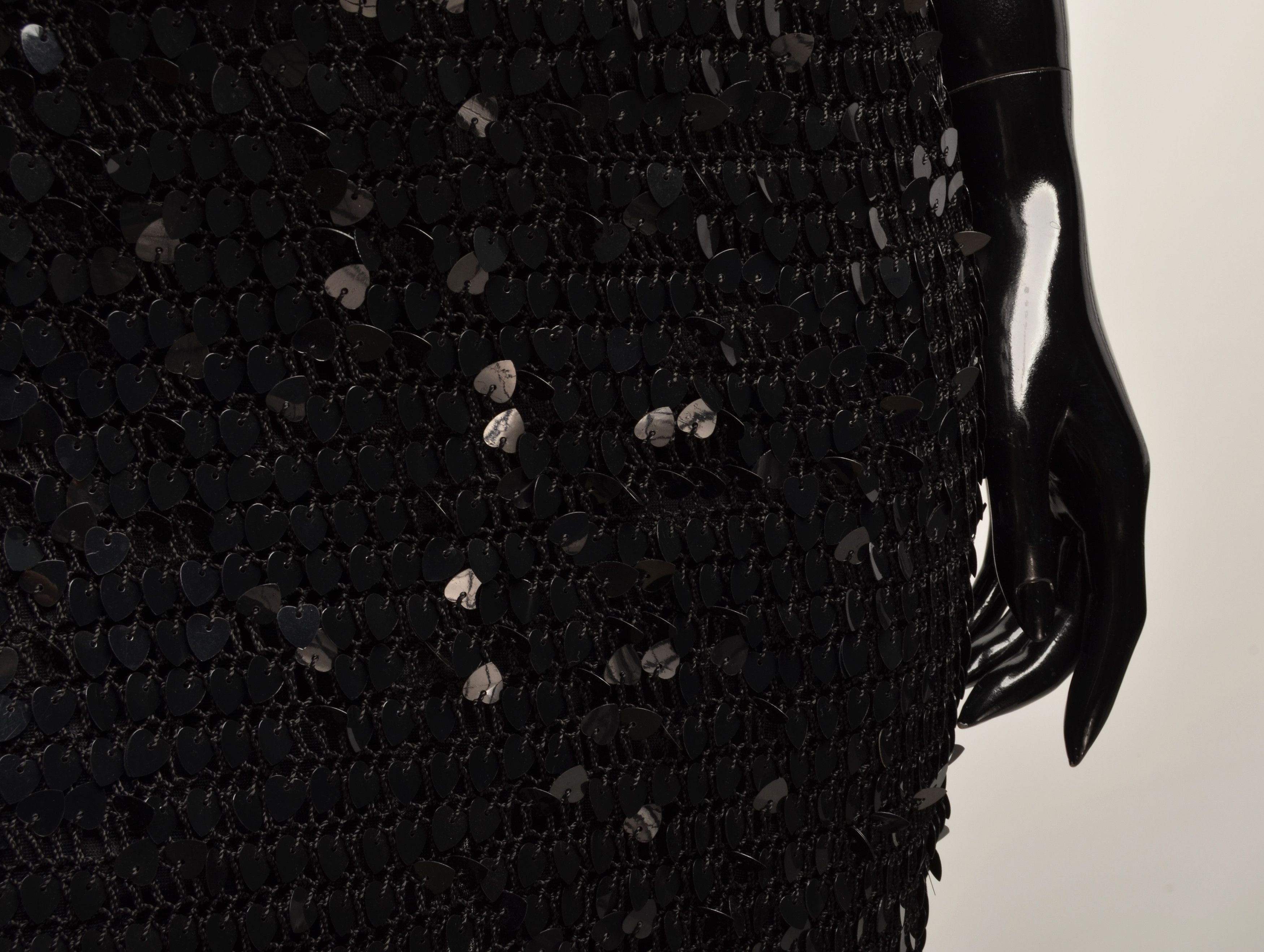 Vintage Stunning Vintage Y2K Crochet Sequin Beaded Mini Dress Size S / US 4 / IT 40 - 11 Thumbnail