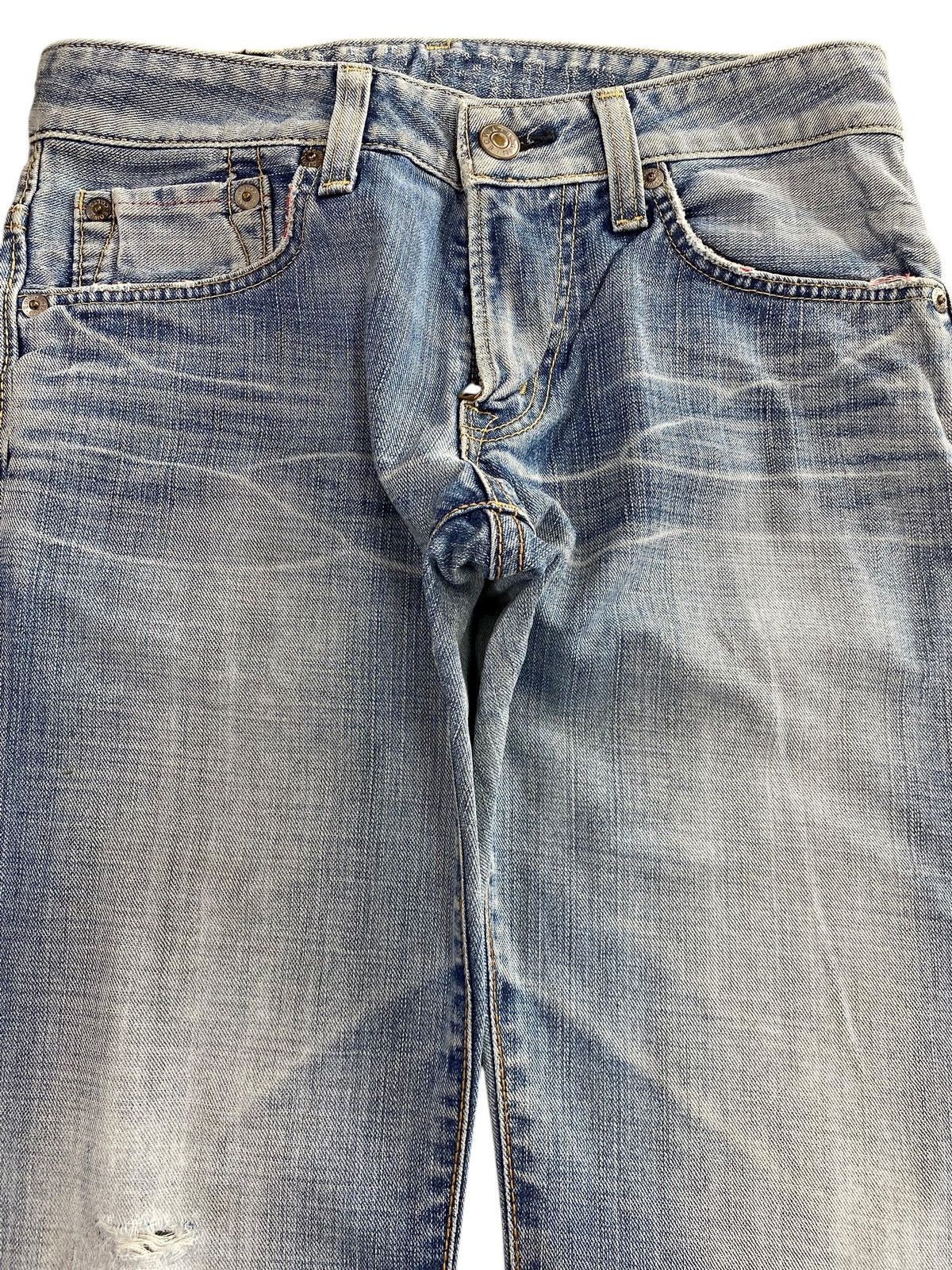 Edwin Edwin Whiskered Faded Wash Style Wide Fit Jeans Size US 32 / EU 48 - 2 Thumbnail