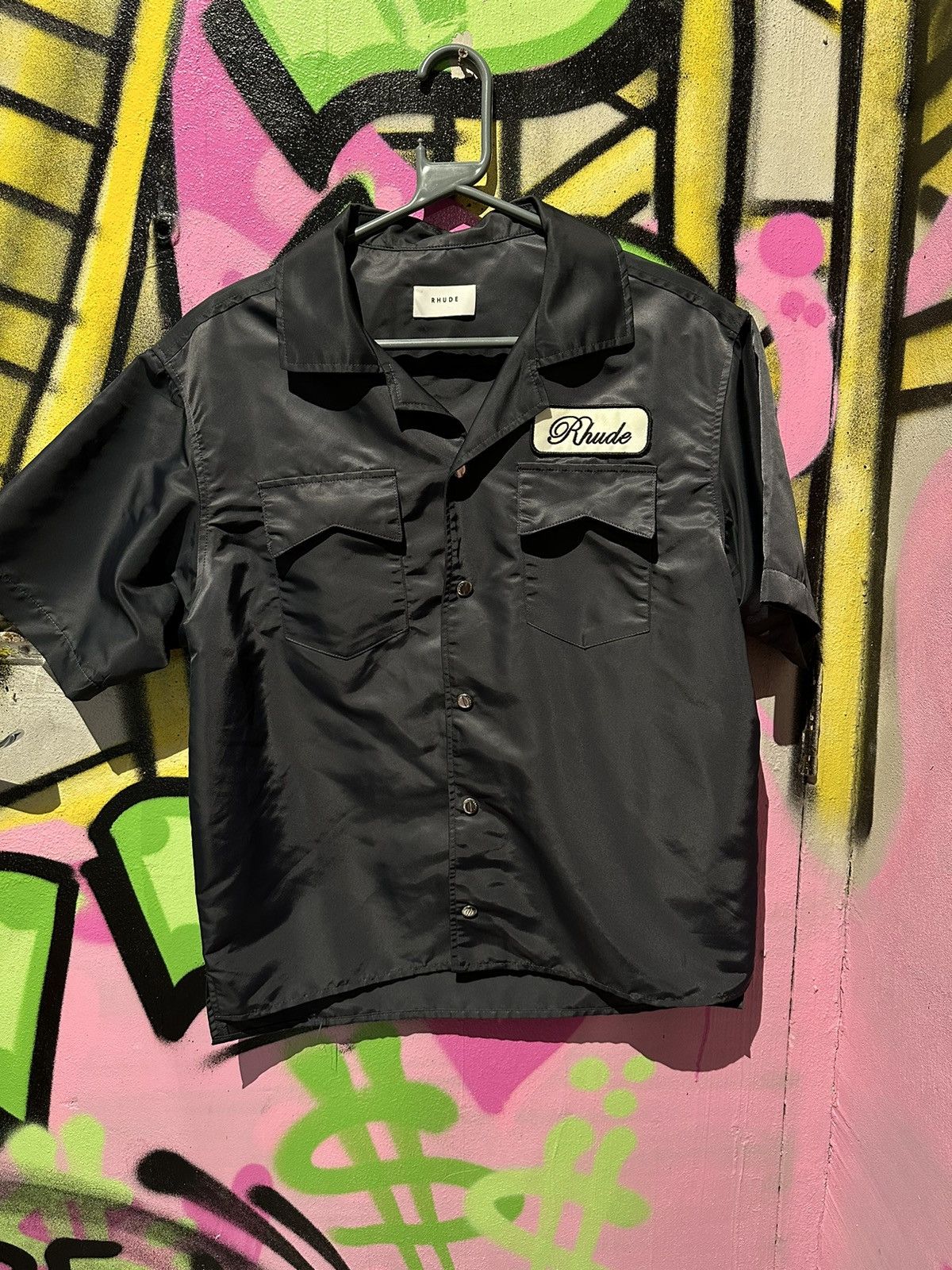 image of Rhude Shirt in Dark Grey, Men's (Size Small)