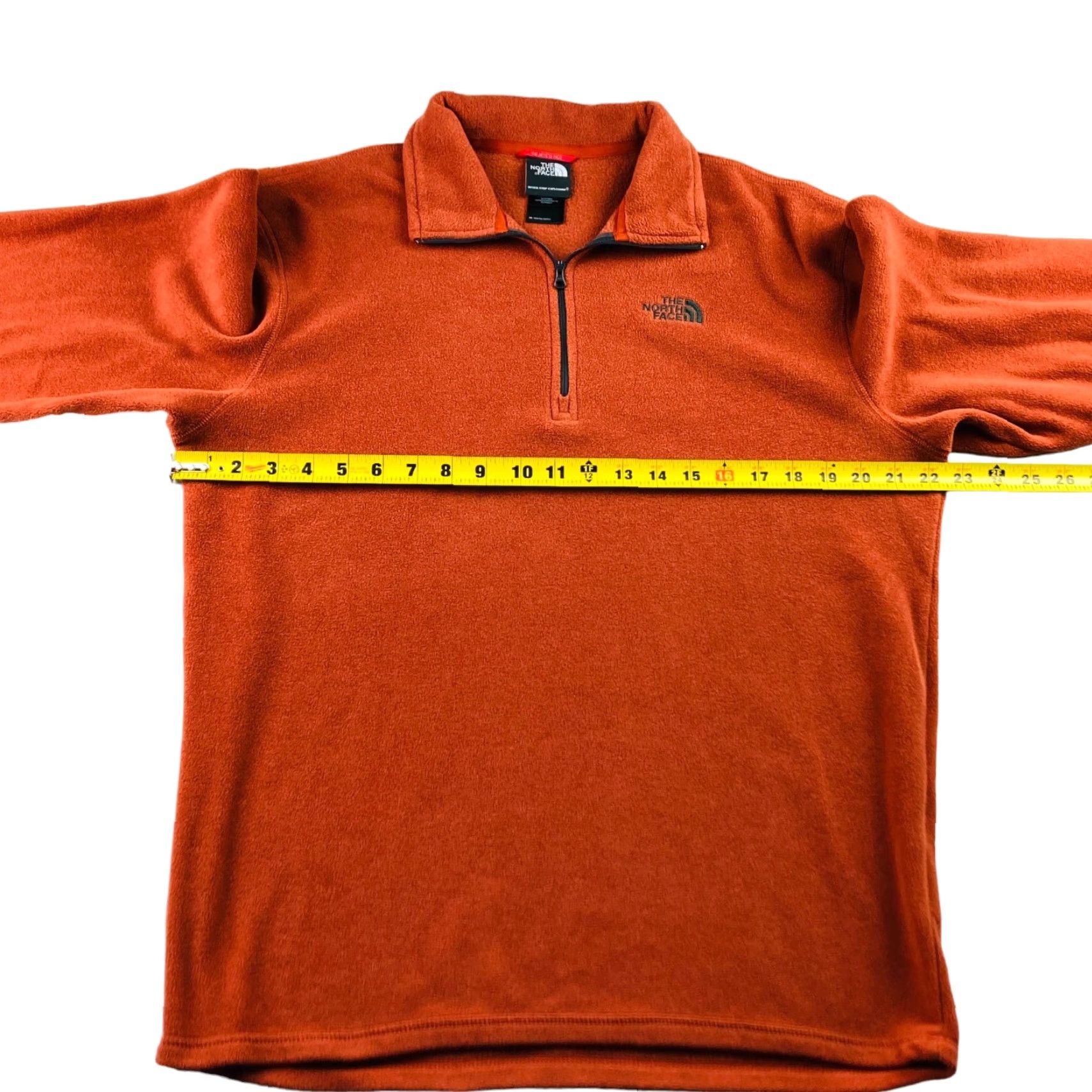 The North Face The North Face Men's Base Pullover Jacket Orange 1/4 Zip Medium Regular Fleece Polyester Activewear Size US M / EU 48-50 / 2 - 6 Thumbnail