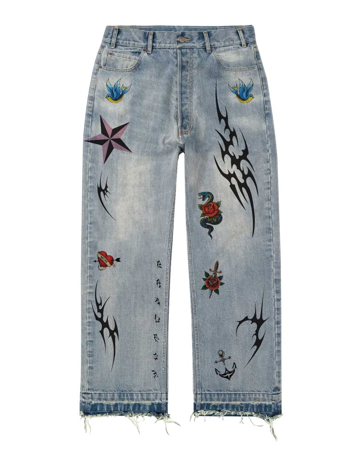 Bravest Studios Tattoo Denim Blue Size US 32 / EU 48 - 1 Thumbnail