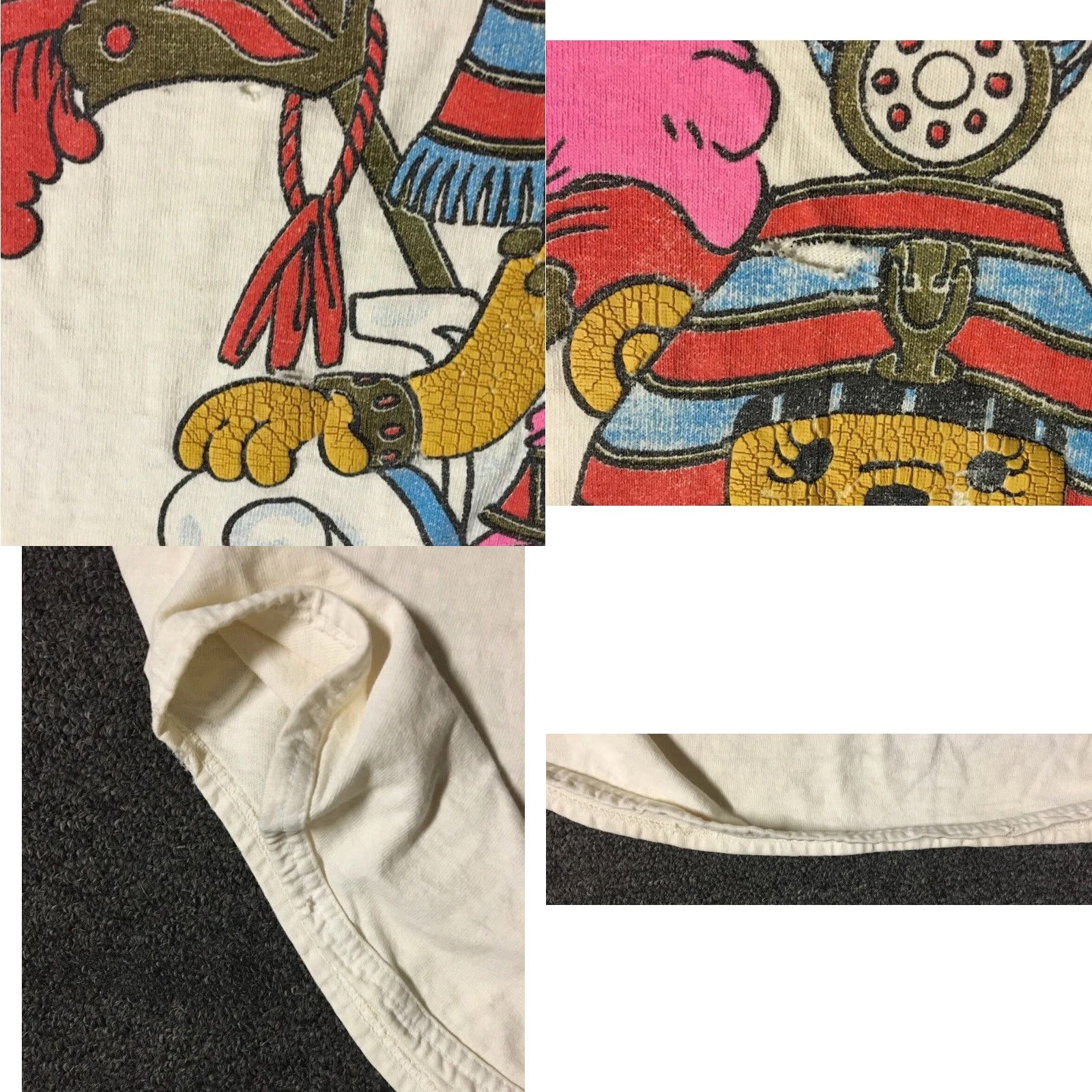 Palace Vtg 90s Caesars Palace Distressed Faded Sleeping Shirt Unisex Adults White T-Shirt Short Sleeve Mickey Mouse Disney Vegas Funny 90s Retro Size US M / EU 48-50 / 2 - 8 Thumbnail