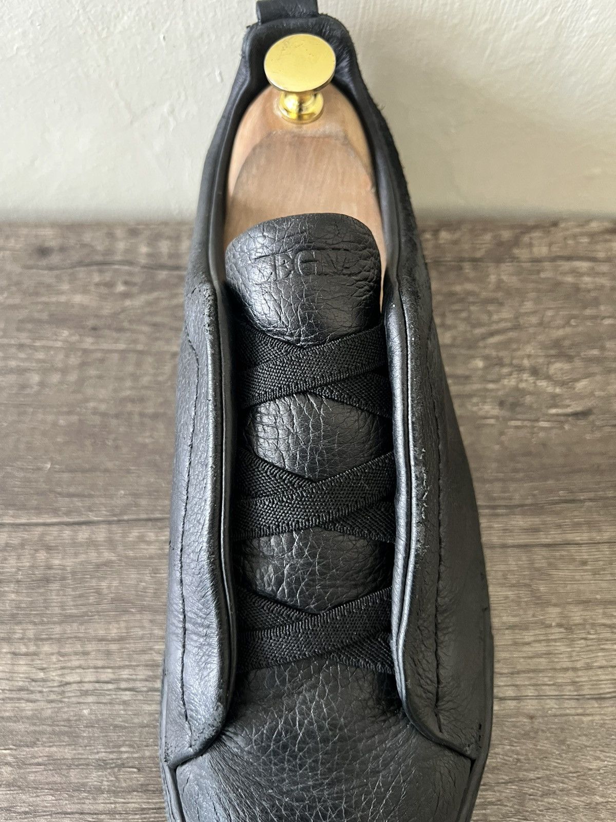 Ermenegildo Zegna ZEGNA TRIPLE STITCH BLACKOUT LOW-TOP SNEAKERS Size US 7.5 / EU 40-41 - 7 Thumbnail