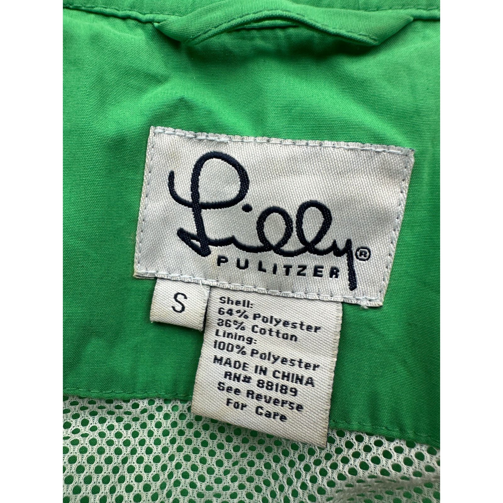 Lilly Pulitzer Lilly Pulitzer Windbreaker Mesh Lined Jacket Womens S Green Size S / US 4 / IT 40 - 3 Thumbnail