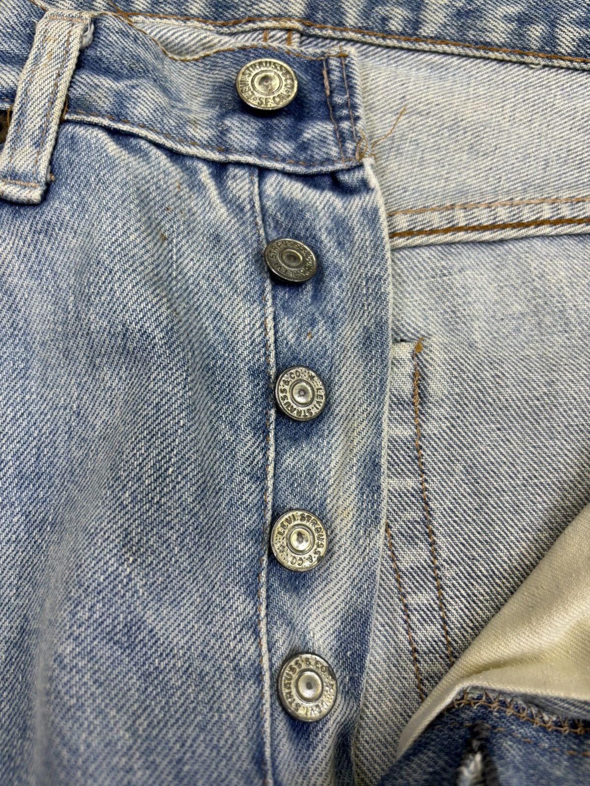 Levi's Vintage 80s Levis 501 Button #6 Selvedge USA Denim F791 Size US 28 / EU 44 - 12 Thumbnail