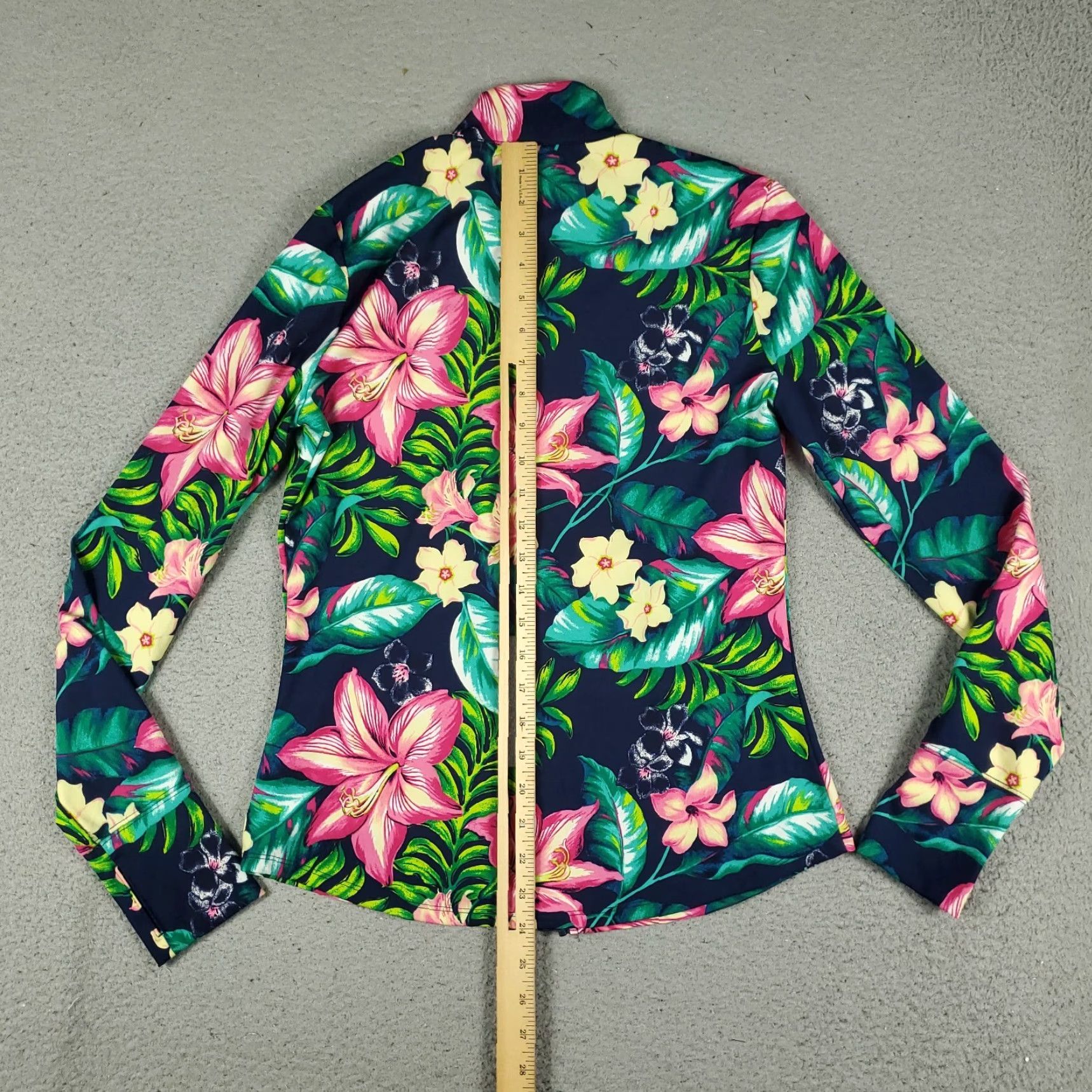 Tommy Bahama Tommy Bahama Jacket Womens Small Blue Floral Active Full Zip Track Jacket Size S / US 4 / IT 40 - 7 Thumbnail
