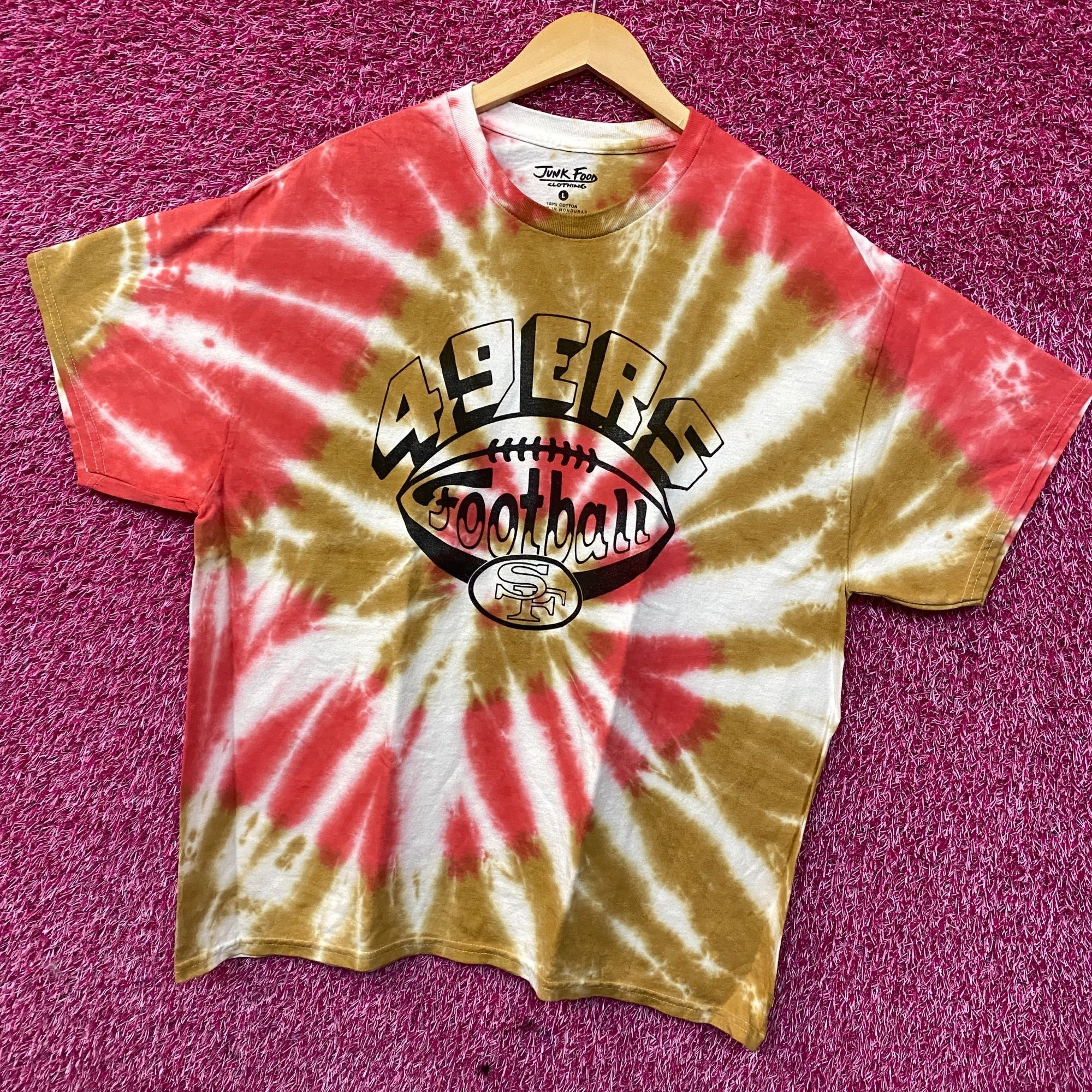 Junk Food San Francisco 49ers Football Tie-Dye T-Shirt Large Size US L / EU 52-54 / 3 - 3 Thumbnail