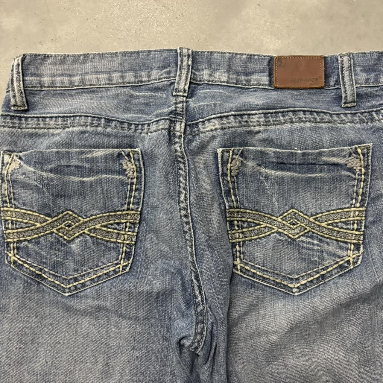 Japanese Brand × Vintage Crazy Vintage Y2K/2000s Grunge Flypaper Faded Wash Denim Jeans! Size US 33 - 7 Thumbnail