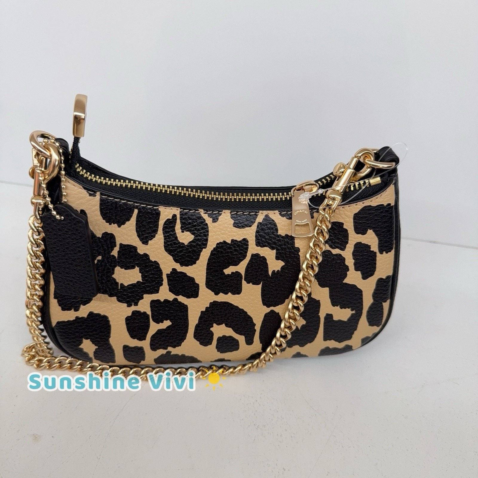 Coach NWT Coach Teri Mini Crossbody Bag Leopard CBG65 Gold/Leopard Size ONE SIZE - 3 Thumbnail