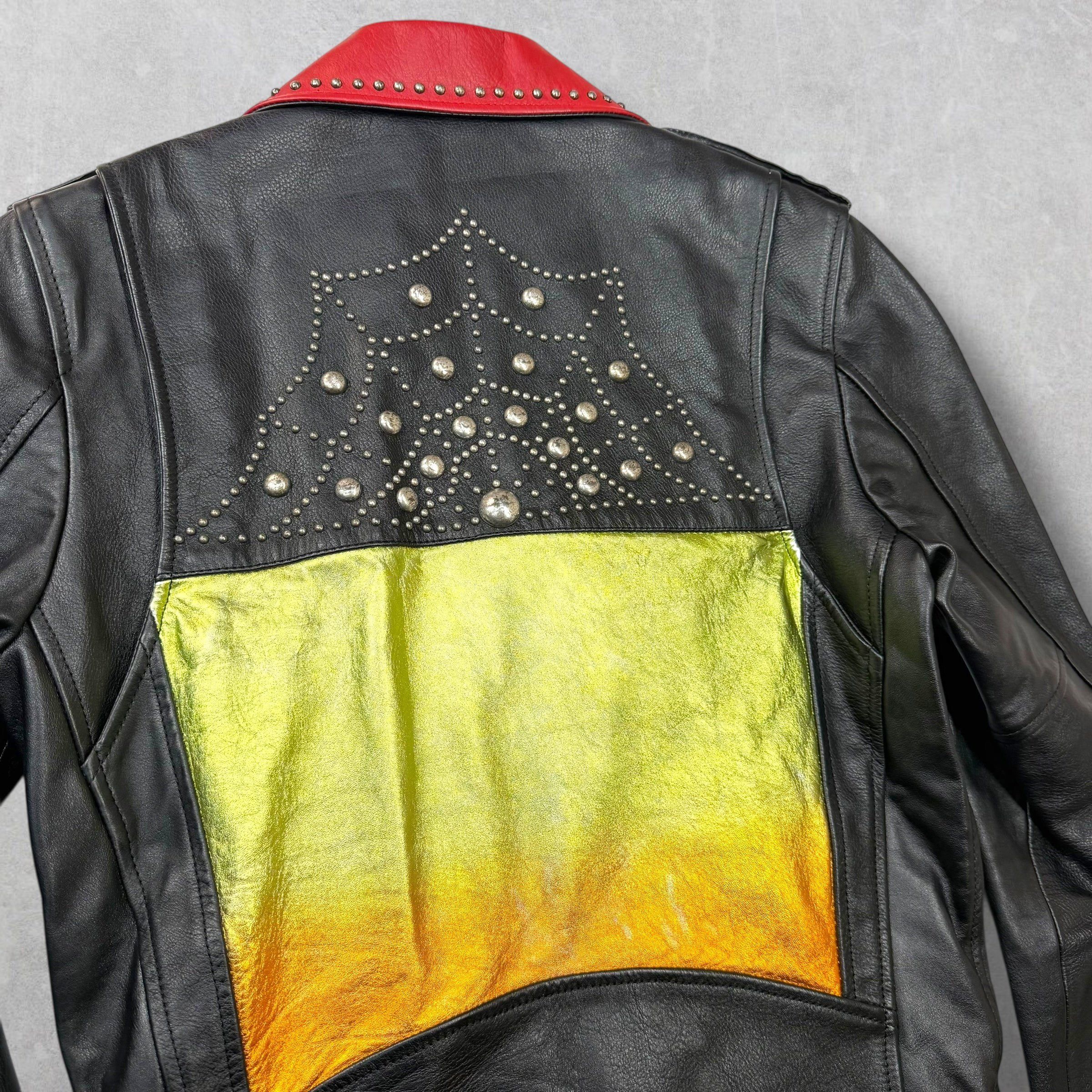 Other Saint Laurent Dégradé Sunset Leather Moto Jacket 46 (S) Size US S / EU 44-46 / 1 - 4 Thumbnail