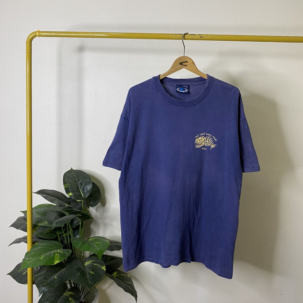 Vintage 1990s Blue Planet Surf Gear Bronze Age Surf Skate T Shirt Size US XL / EU 56 / 4 - 7 Thumbnail