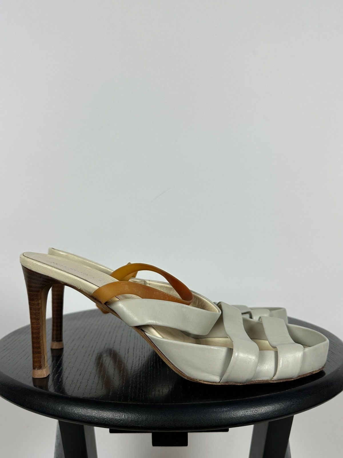 Helmut Lang 00s Vintage Helmut Lang Leather Strappy Sandals Heels Size US 9 / IT 39 - 4 Thumbnail