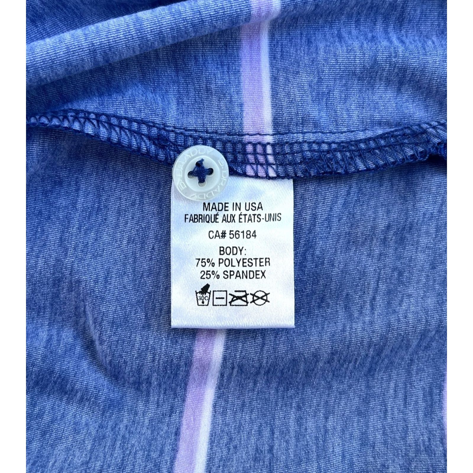 Vintage Draddy Sport Performance Polo Shirt Striped Polo Made in USA XL Blue Mens Shirt Size US XL / EU 56 / 4 - 7 Thumbnail
