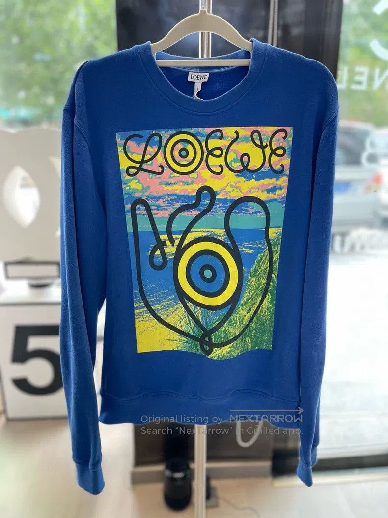 Loewe Loewe Blue Oil Painting Sweatshirt Size L / US 10 / IT 46 - 1 Thumbnail