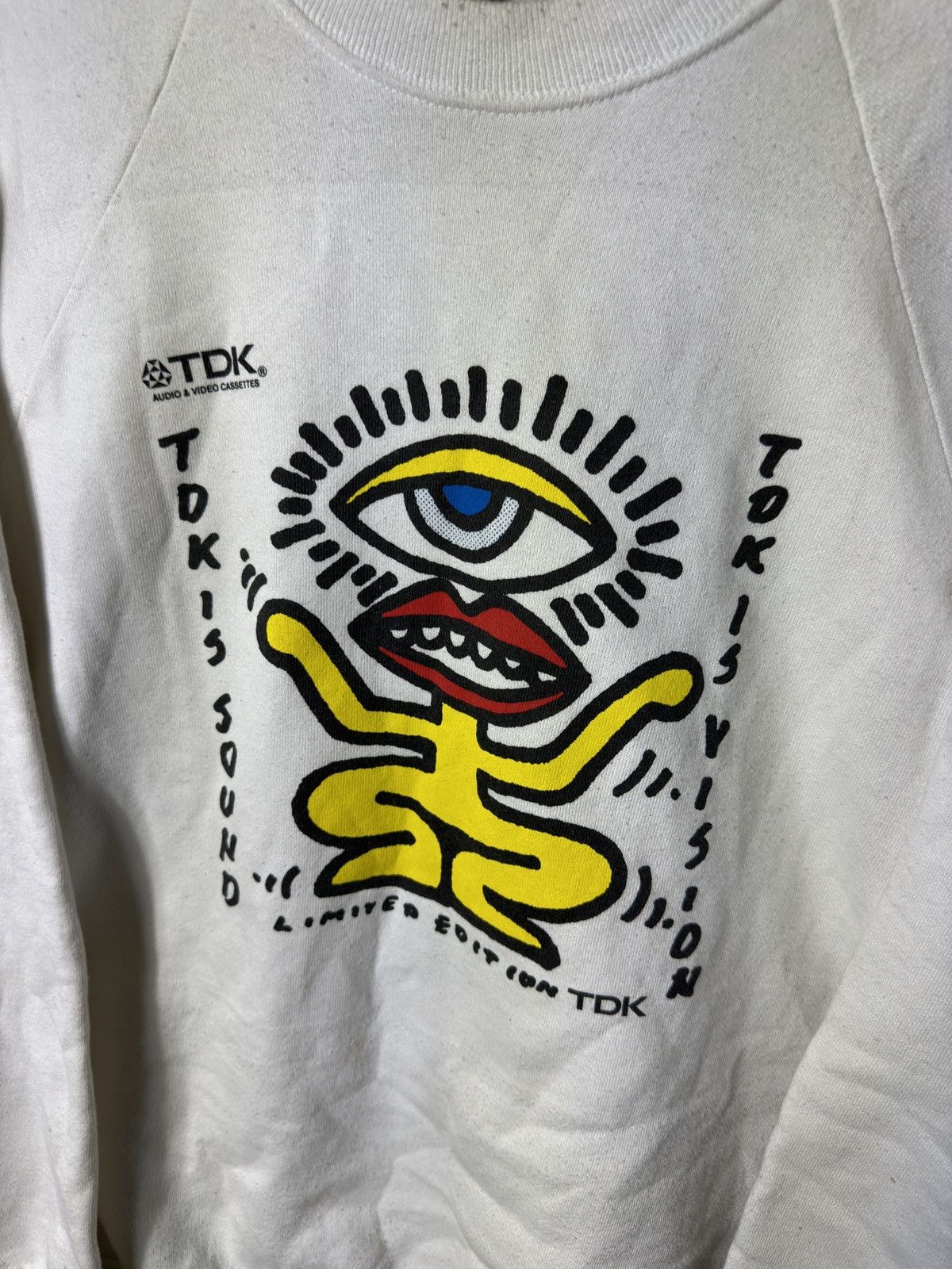 Apple × Vintage Vintage 90s Screen Star TDK Apple Sweatshirt Size US XL / EU 56 / 4 - 2 Thumbnail