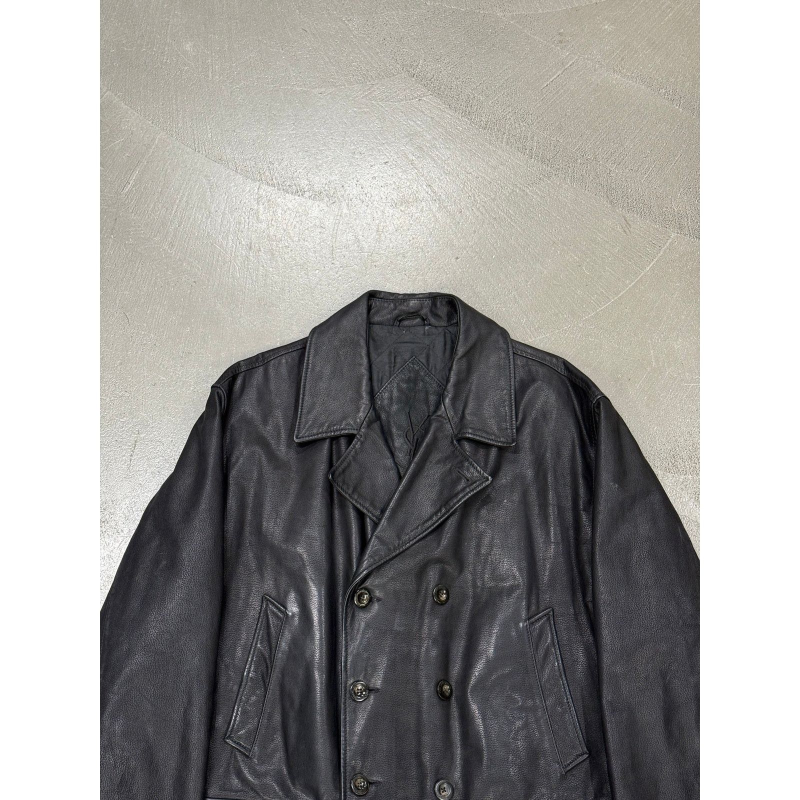 Yves Saint Laurent 1990s Yves Saint Laurent heavy leather coat Size US L / EU 52-54 / 3 - 2 Thumbnail