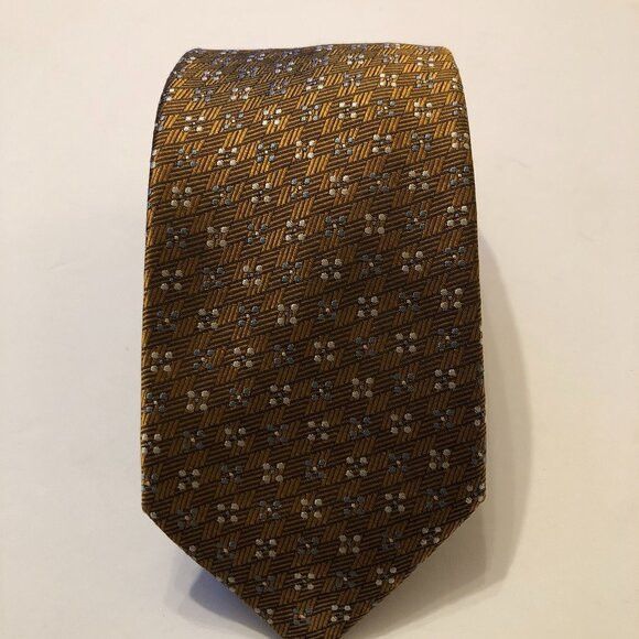 Daniel Cremieux daniel CREMIEUX men's new gold silk tie 3 1/4" X 61 1/2" Size ONE SIZE - 1 Thumbnail