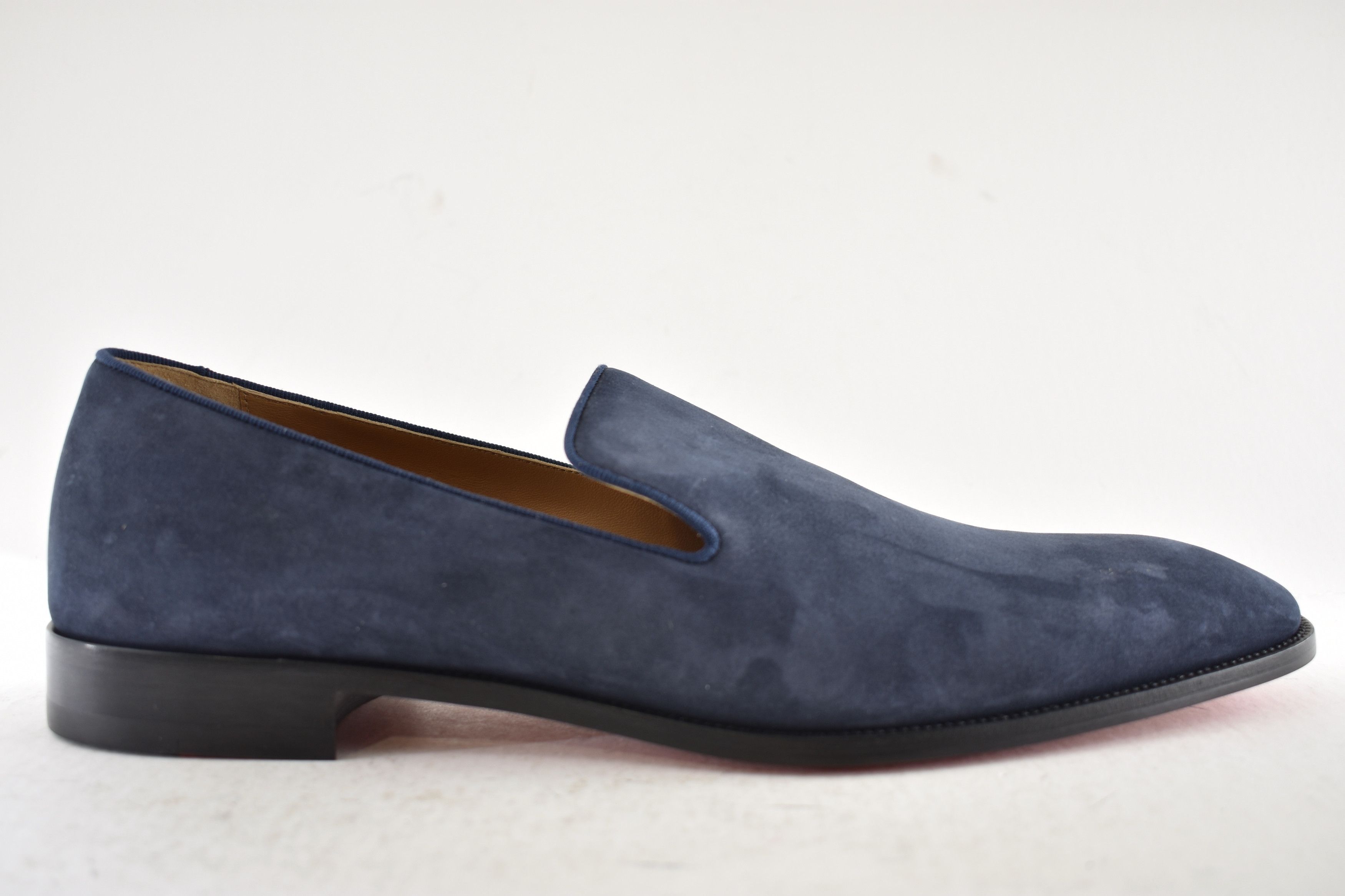 Christian Louboutin Mens Danny Flex Flat Zaffiro Blue Calf Dress Loafer 46 13 Size US 13 / EU 46 - 2 Thumbnail