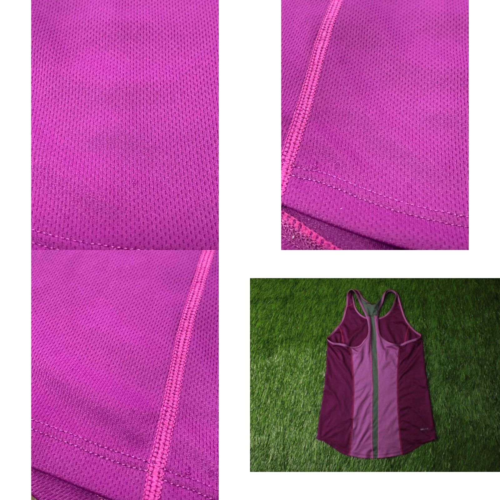 Nike NIKE DRI-FIT ORIGINAL 2014 RUN RUNNING WOMEN VEST SLEEveless SHIRT JERSEY SIZE M violet gray Women T-Shirt Running 2014 Summer Size M / US 6-8 / IT 42-44 - 8 Thumbnail