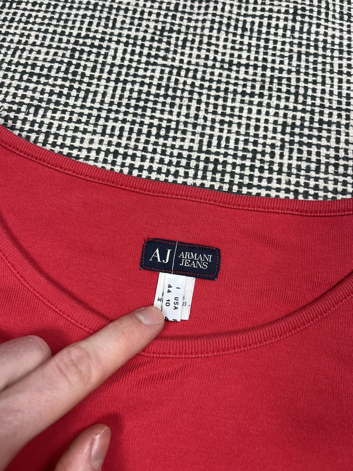Armani × Vintage Armani jeans vintage y2k long sleeve t-shirt Size M / US 6-8 / IT 42-44 - 4 Thumbnail