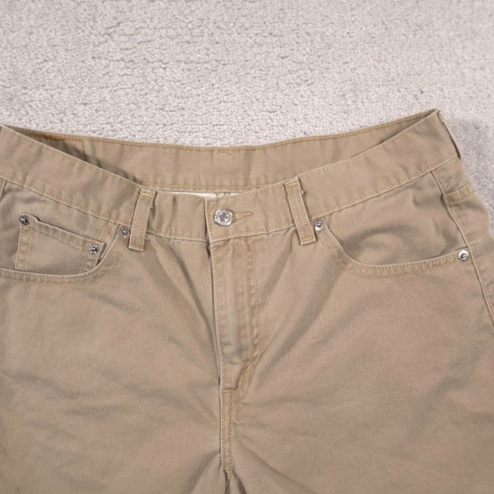 Levi's VINTAGE Levi's Shorts Womens 14 Khaki Cotton Five Pocket Twill Mid Rise Zip Fly Size 36" / US 14 / IT 50 - 3 Thumbnail