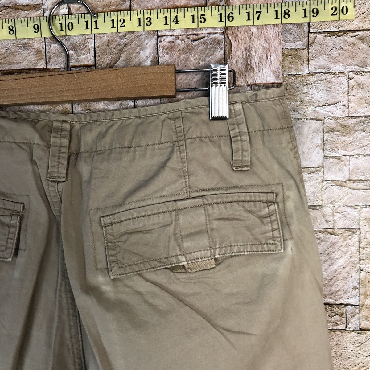 Japanese Brand Top Valu Brown Cargo Multipocket Pants #A719 Size US 32 / EU 48 - 19 Thumbnail