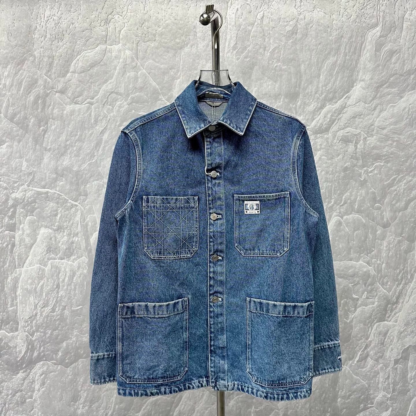 Dior dior fw24 logo pocket denim jacket Size US L / EU 52-54 / 3 - 1 Thumbnail