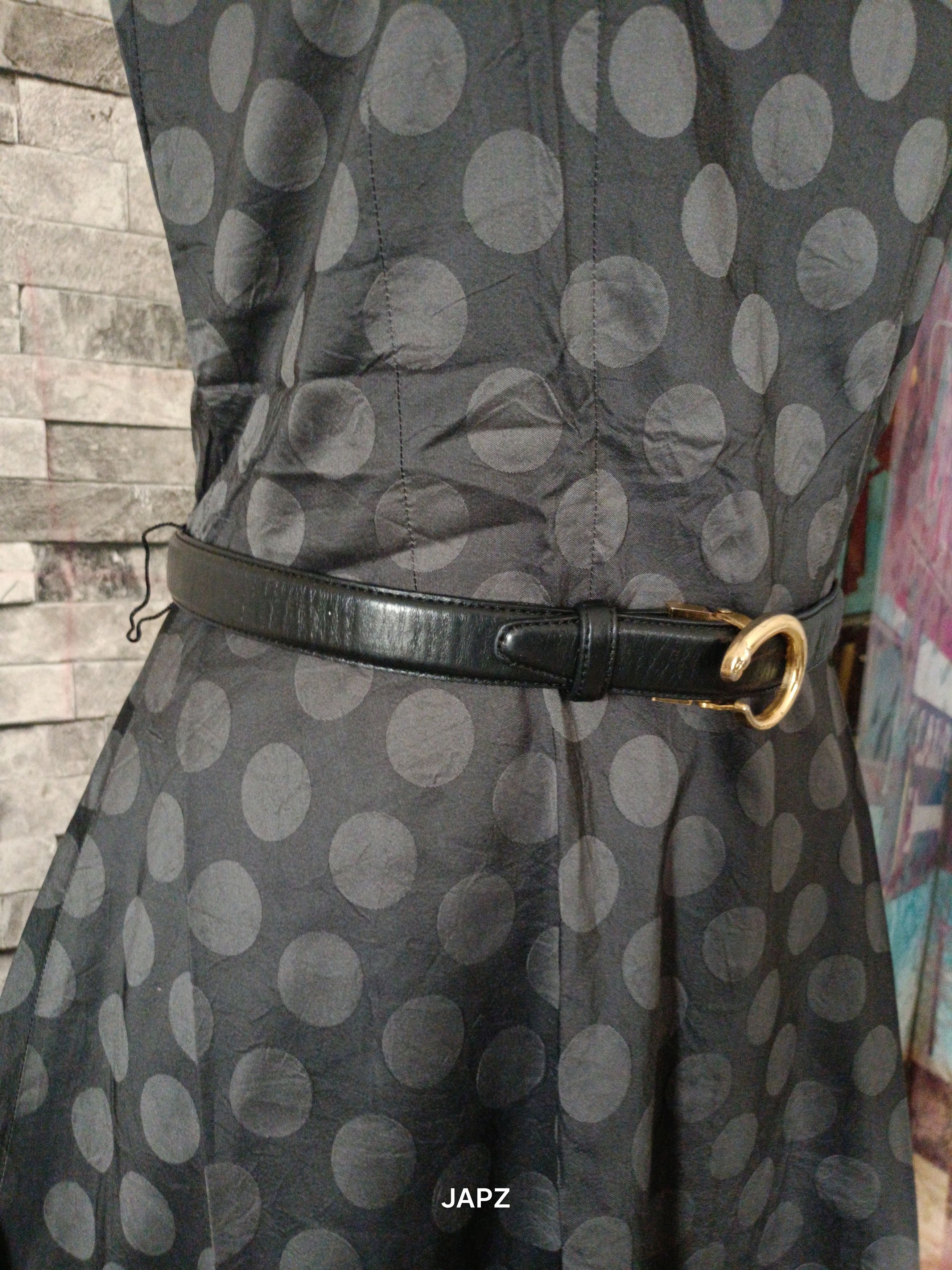 Japanese Brand Ined polkadot pleated midi dress Size L / US 10 / IT 46 - 4 Thumbnail
