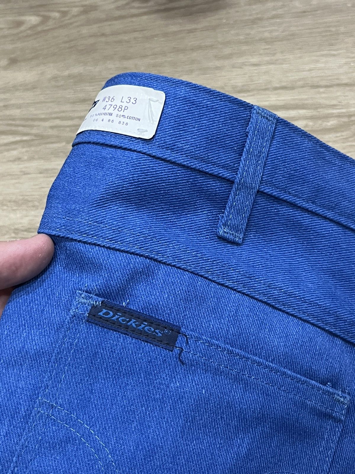 Dickies × Vintage Vintage 70/80s Dickies Carpenter Work Pants Blue Size 36x33 Size US 36 / EU 52 - 8 Thumbnail