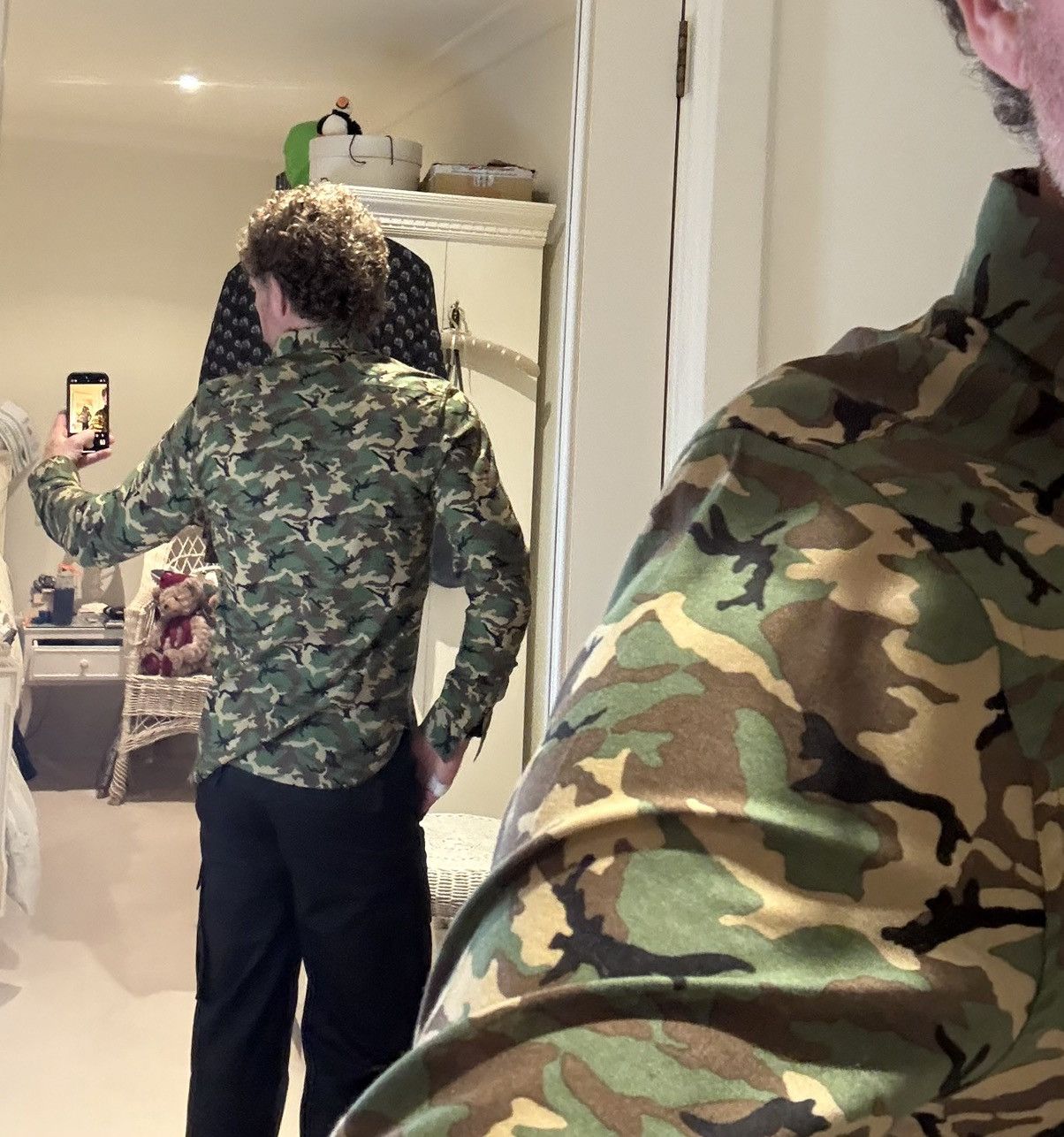 Saint Laurent Paris SS15 Saint Laurent Psych Rock camo shirt Hedi Slimane 41 Size US L / EU 52-54 / 3 - 4 Thumbnail
