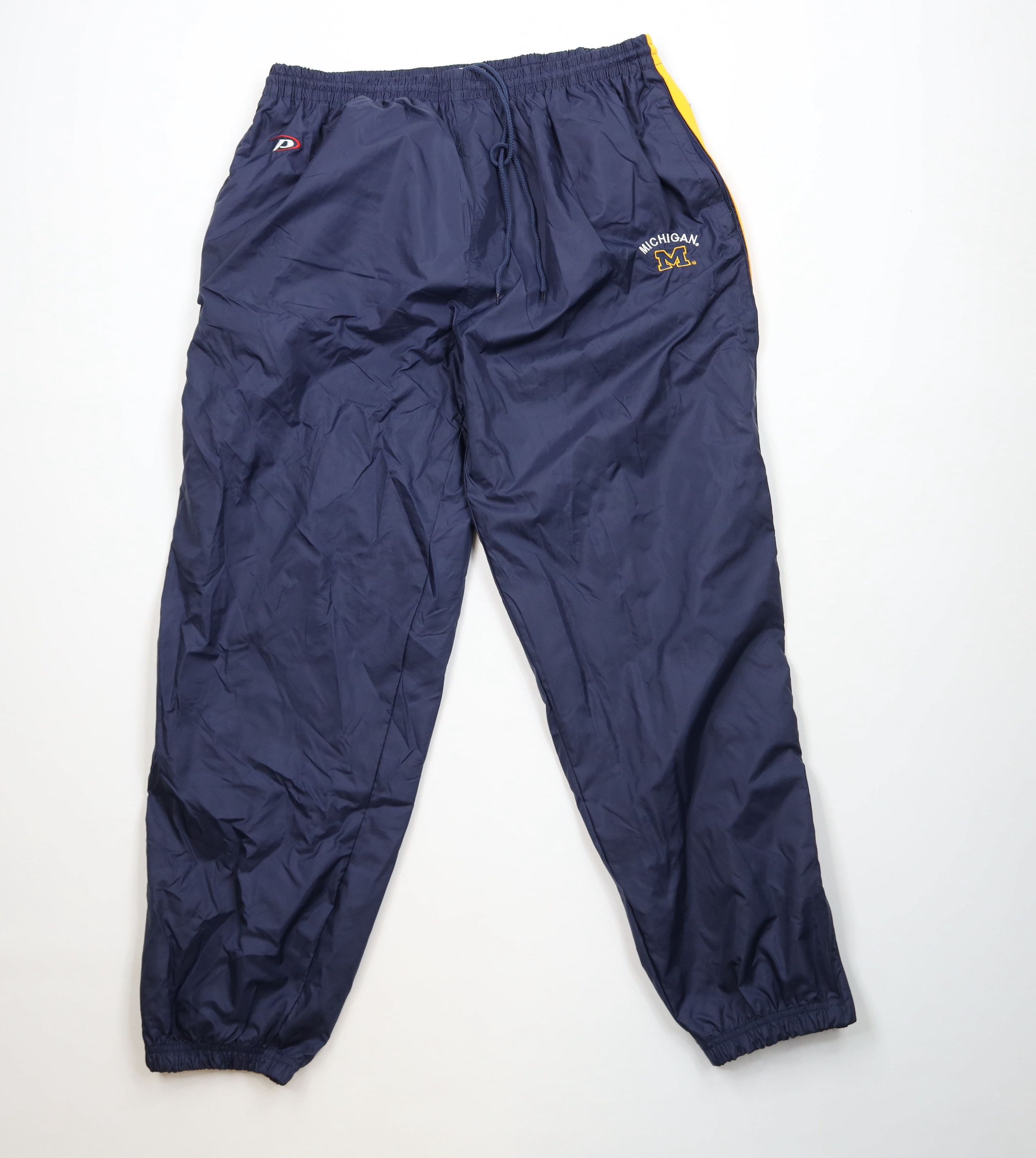 Vintage Vintage 90s University of Michigan Lined Windbreaker Pants Size US 38 / EU 54 - 1 Thumbnail