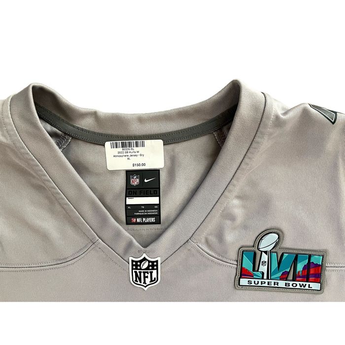 Jalen Hurts Philadelphia Eagles Nike Super Bowl LVII Patch Atmosphere  Fashion Game Jersey - Gray