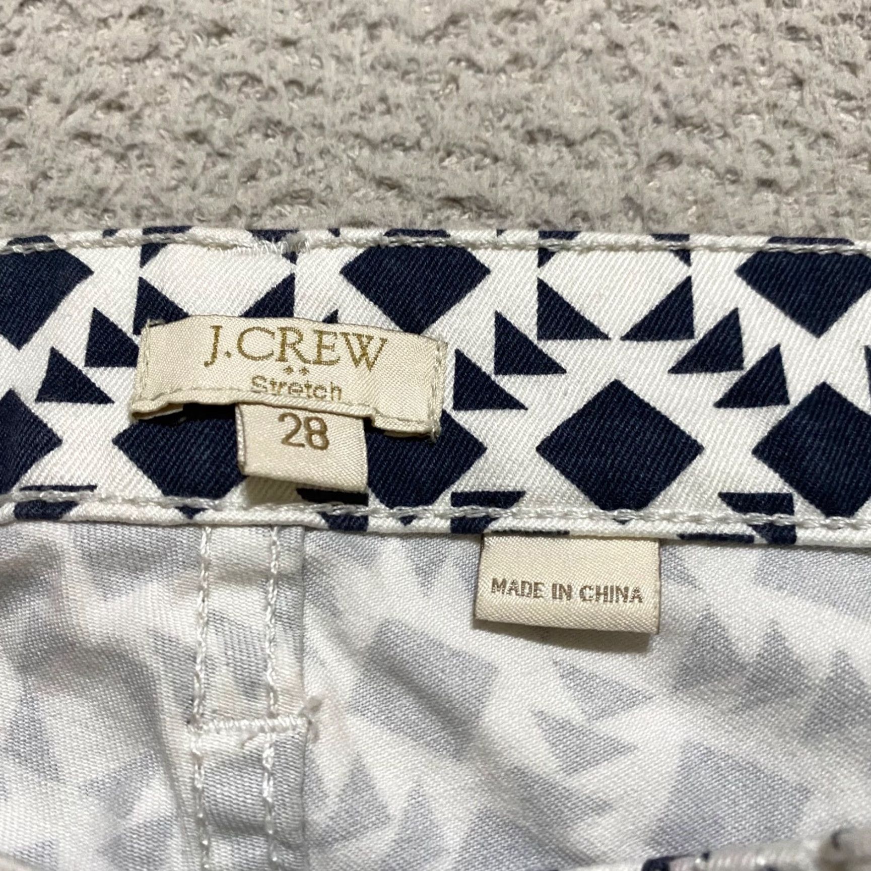 J.Crew J. Crew Womens 28 Jeans Black Geometric Skinny Low Rise Size 28" / US 6 / IT 42 - 3 Thumbnail