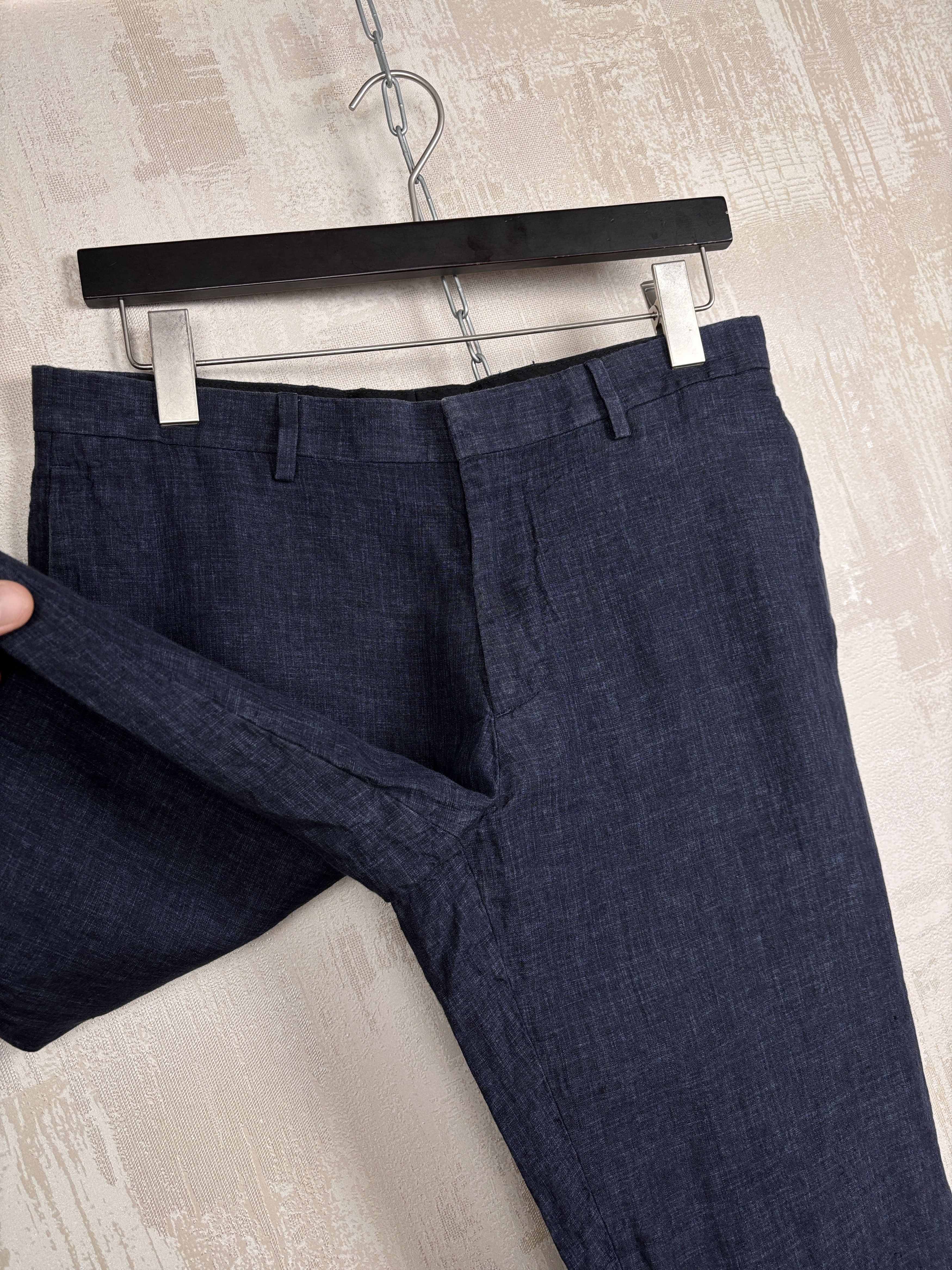 Cos COS Linen Chino Pants Men's Size EUR 48 (M) Navy Blue Size US 32 / EU 48 - 8 Thumbnail