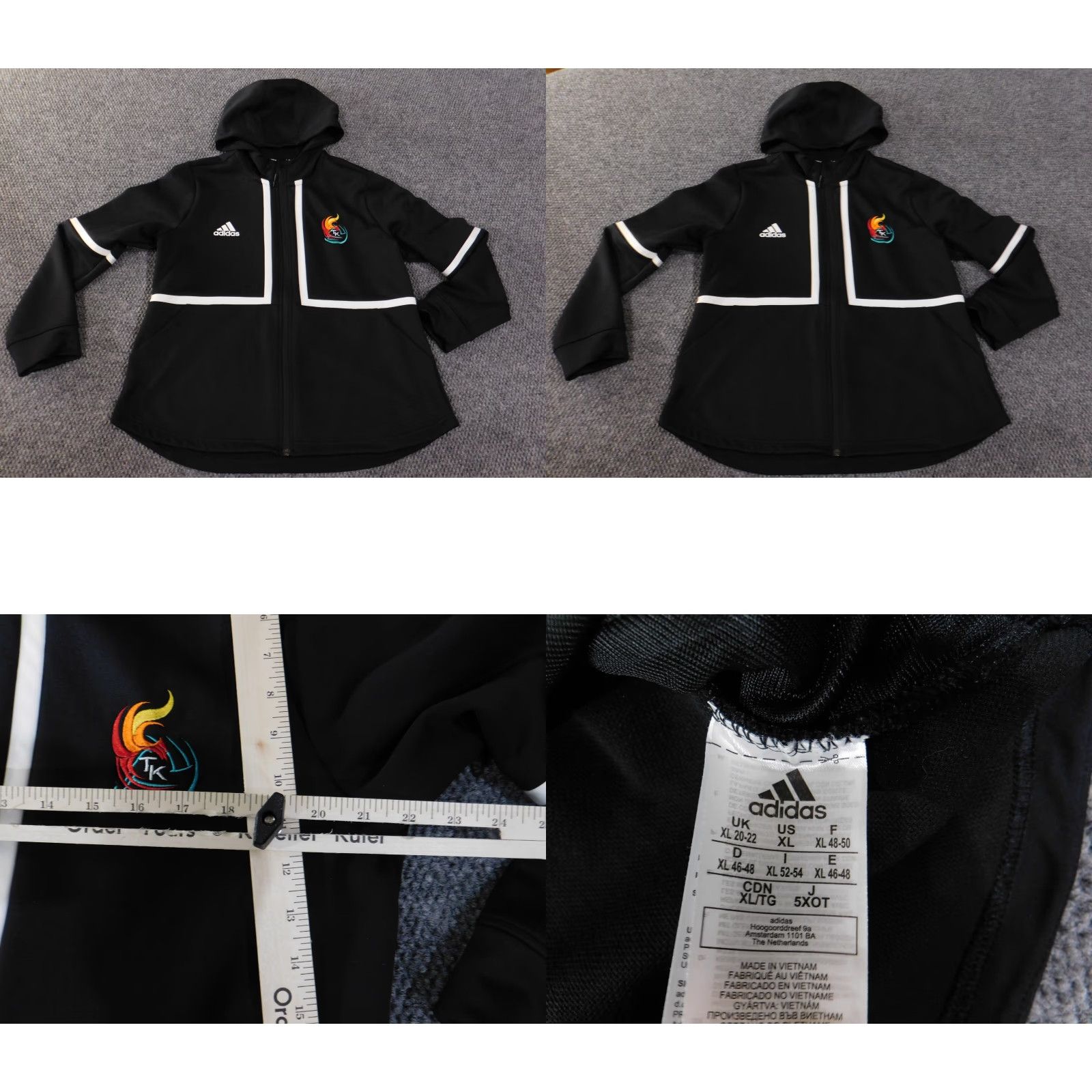 Adidas Adidas Jacket Womens XL Black Y2K Vintage Retro Full Zip Activewear Track Jacket Mens Women Size XL / US 12-14 / IT 48-50 - 8 Thumbnail