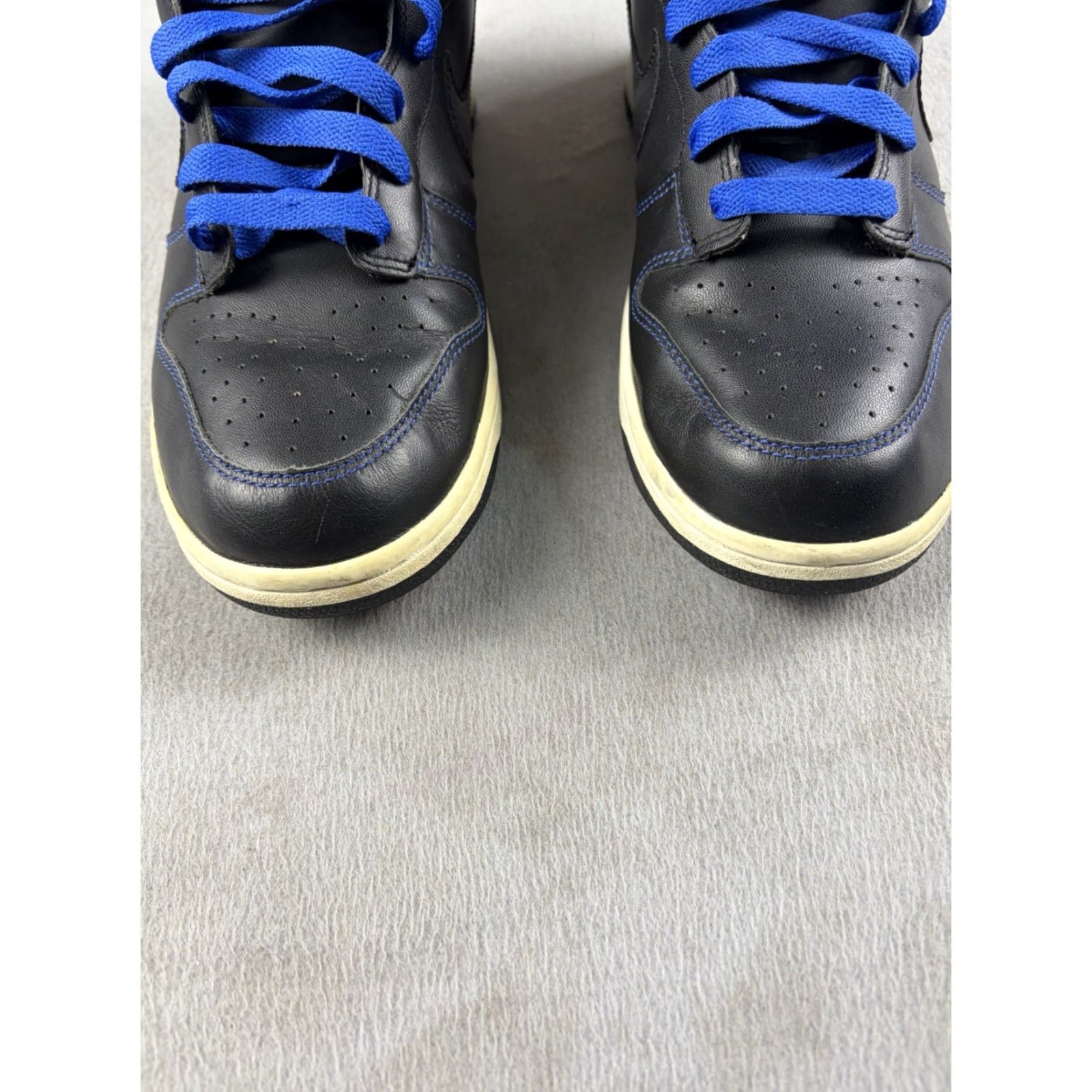 Nike Nike Dunk High Black Blue Sneakers 2008 Men US 12 Leather Rubber High Top 317982-003 Size US 12 / EU 45 - 5 Thumbnail